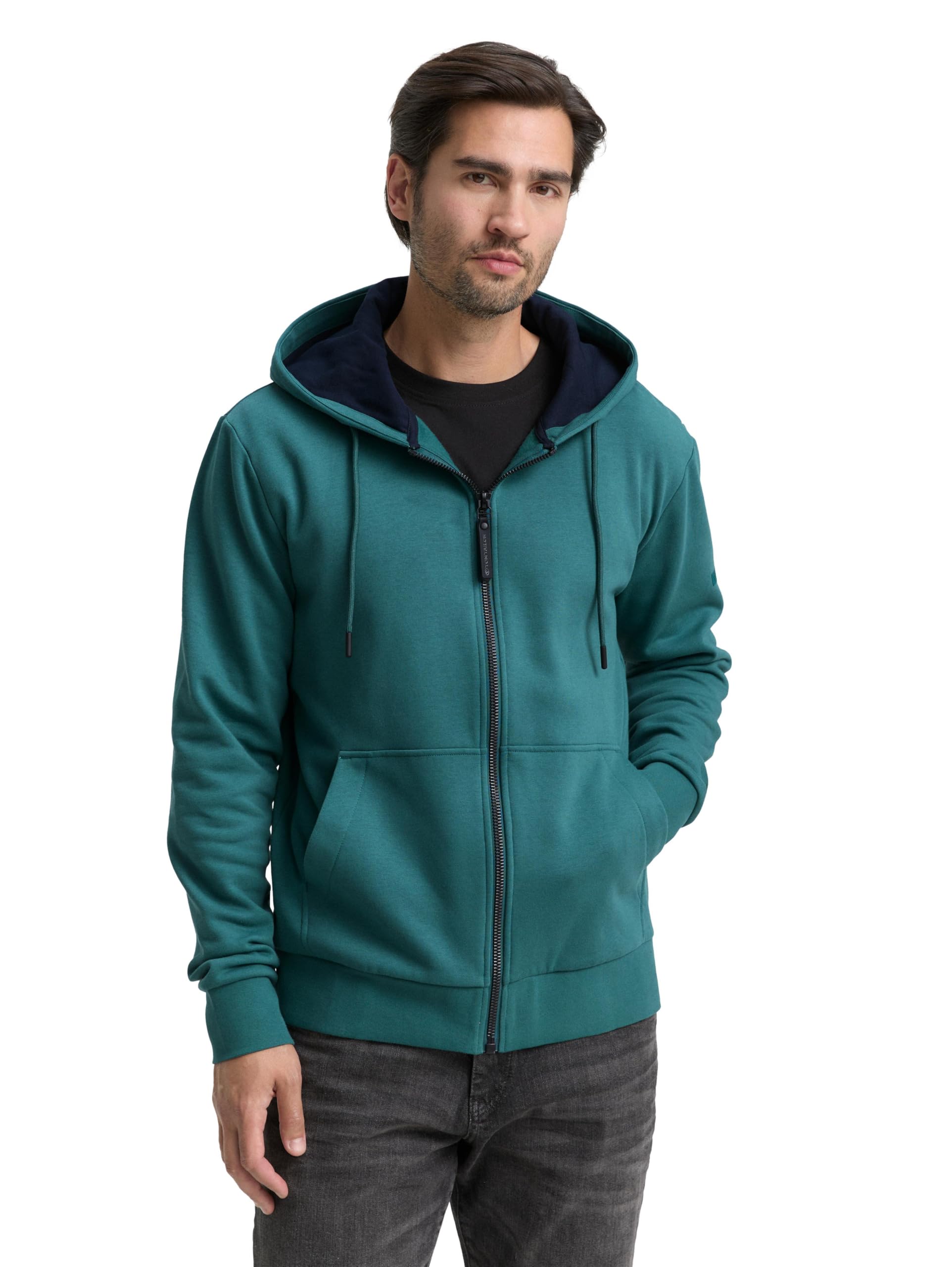tom-tailor-herren-hoodie-sweatjacke-mit-k-ngurutasche image 6