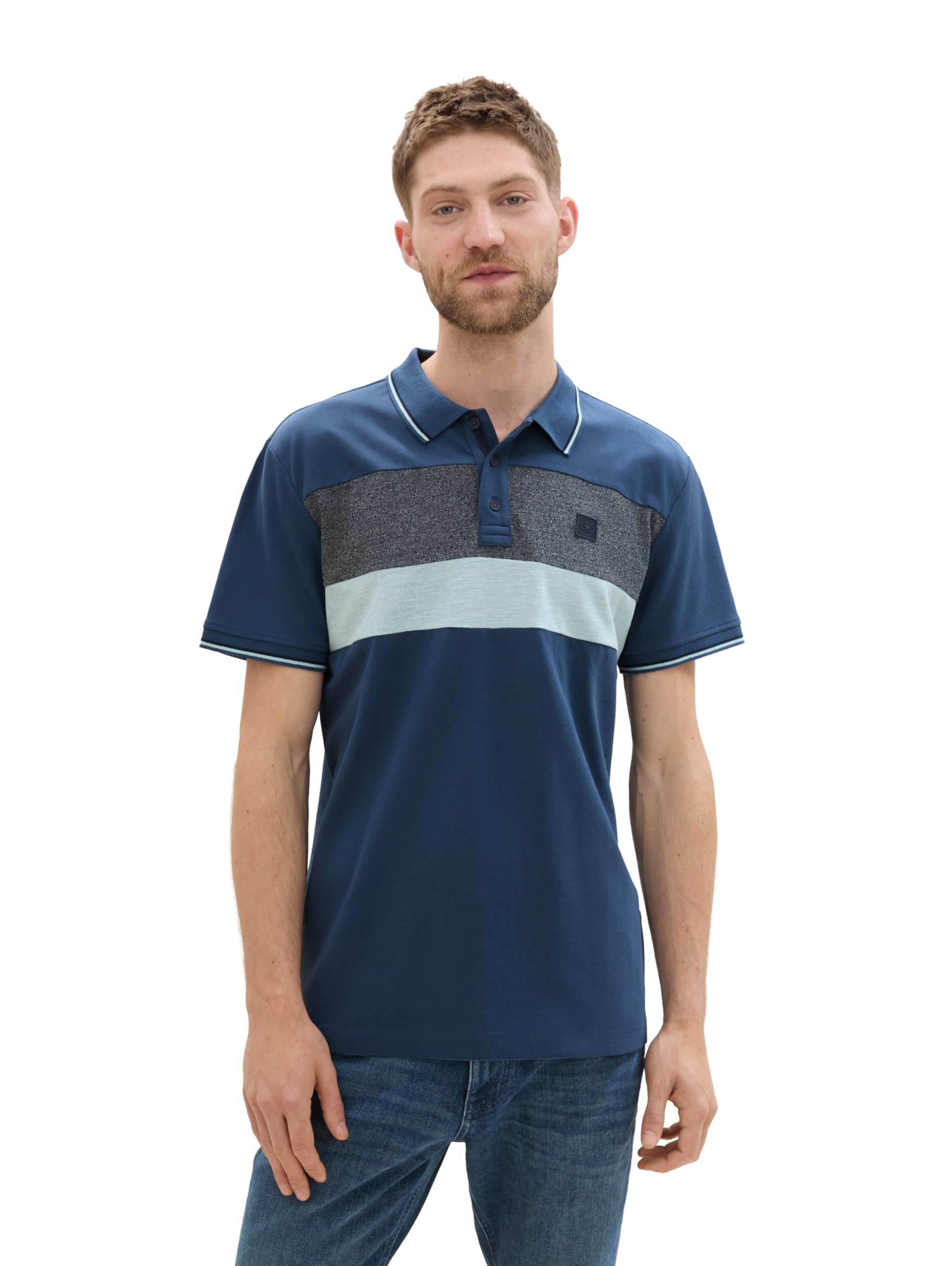 tom-tailor-herren-1043288-piqu-poloshirt-mit-block-streifen image 7