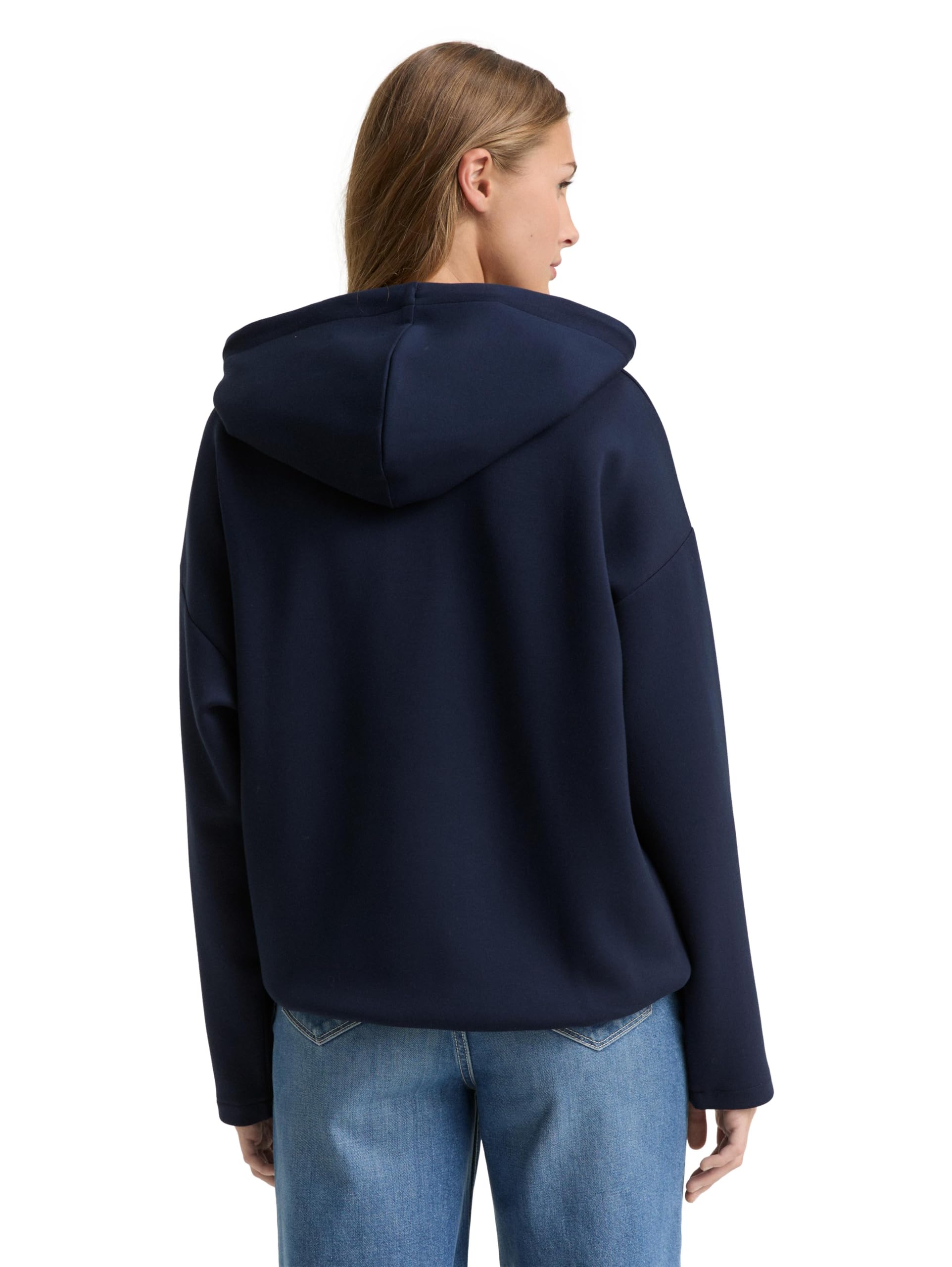 tom-tailor-denim-damen-loose-fit-scuba-hoodie-sweatshirt image 2