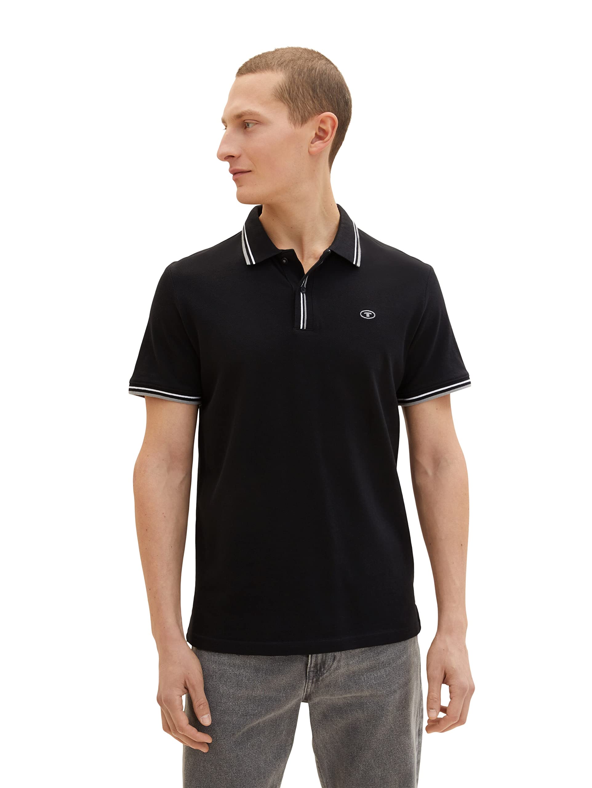 tom-tailor-herren-poloshirt-mit-logo-stickerei-regular-fit image 8