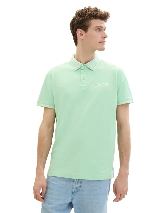 tom-tailor-herren-basic-piqu-poloshirt-mit-logo-print image 1