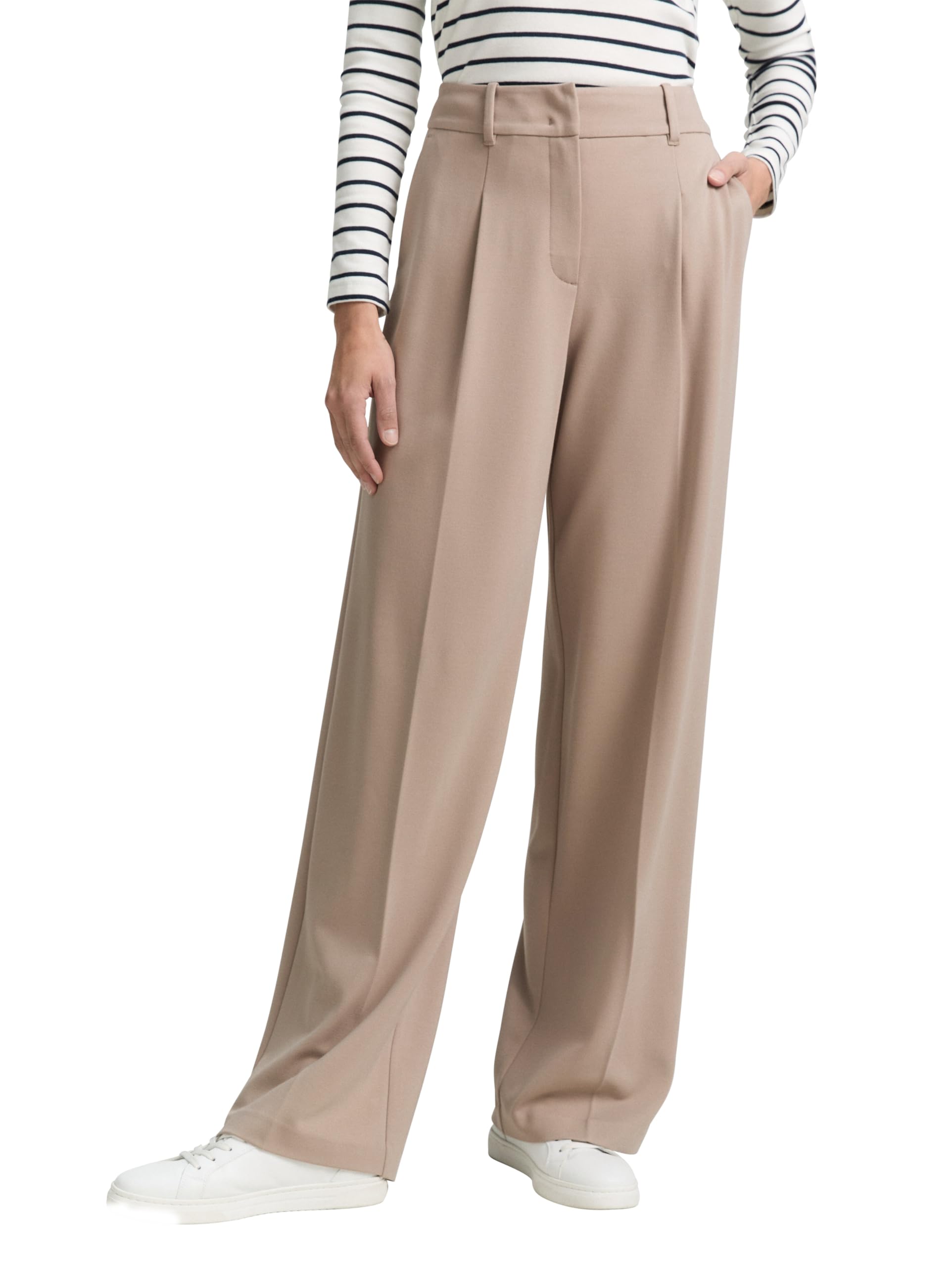 tom-tailor-damen-ttlea-wide-leg-hose-weit-geschnittenes-bein-hoher-tragekomfort image 7