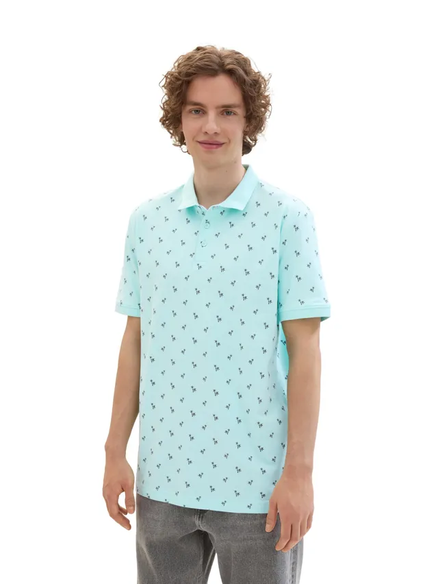 tom-tailor-denim-herren-poloshirt-mit-palmen-muster image 1