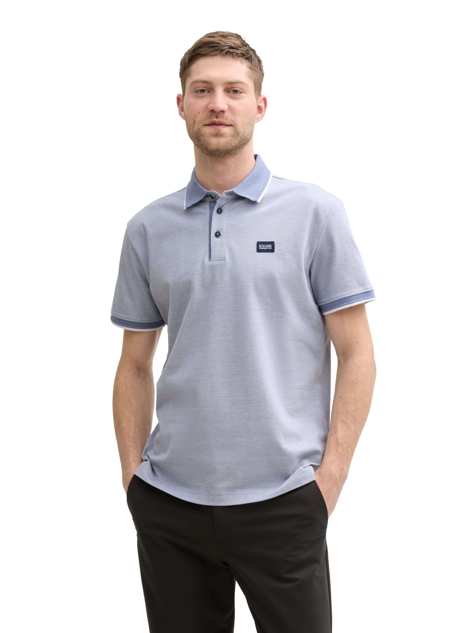 tom-tailor-herren-piqu-poloshirt-mit-logo-label image 1