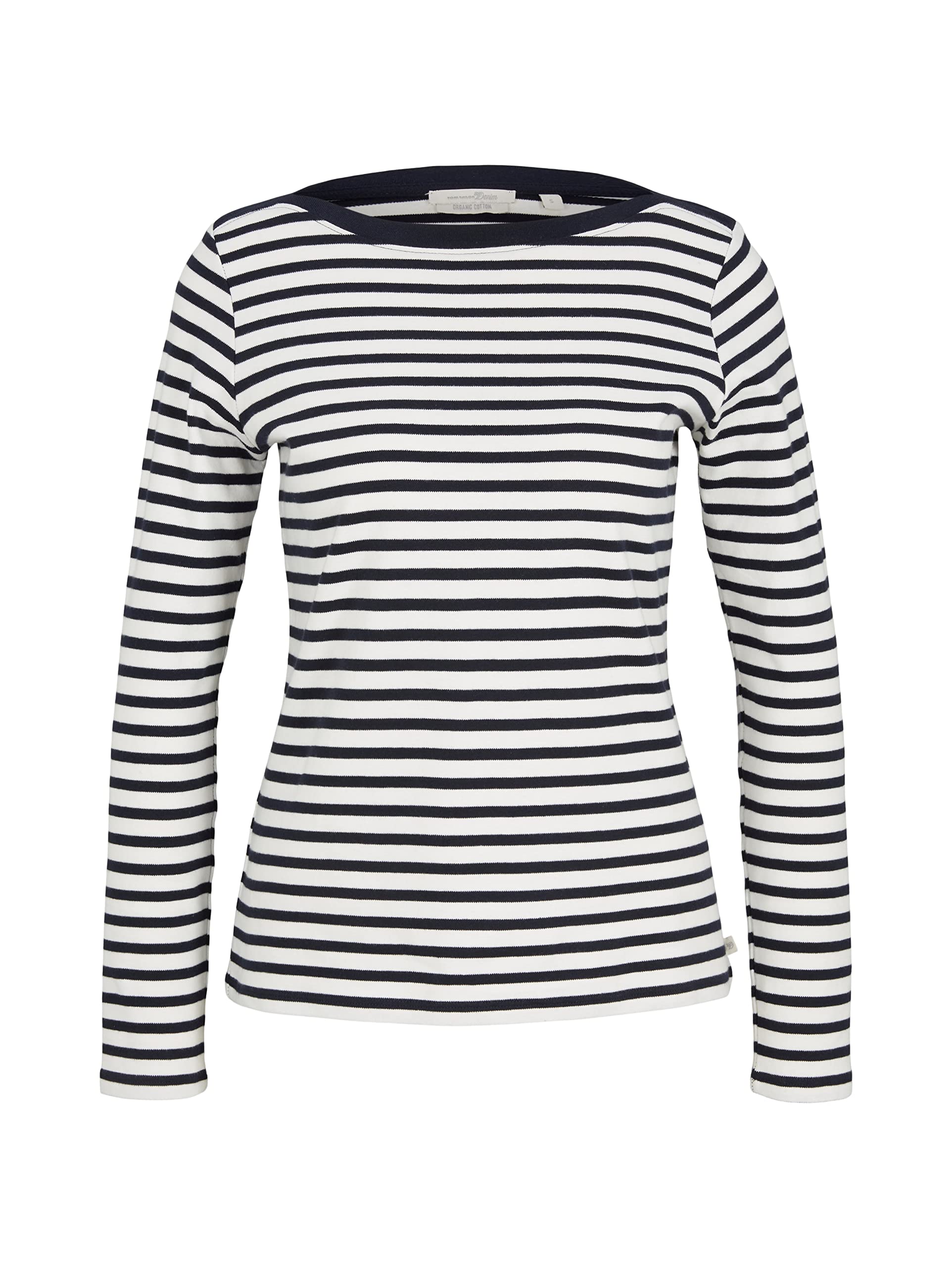 tom-tailor-denim-damen-longsleeve-mit-streifen-aus-bio-baumwolle image 5