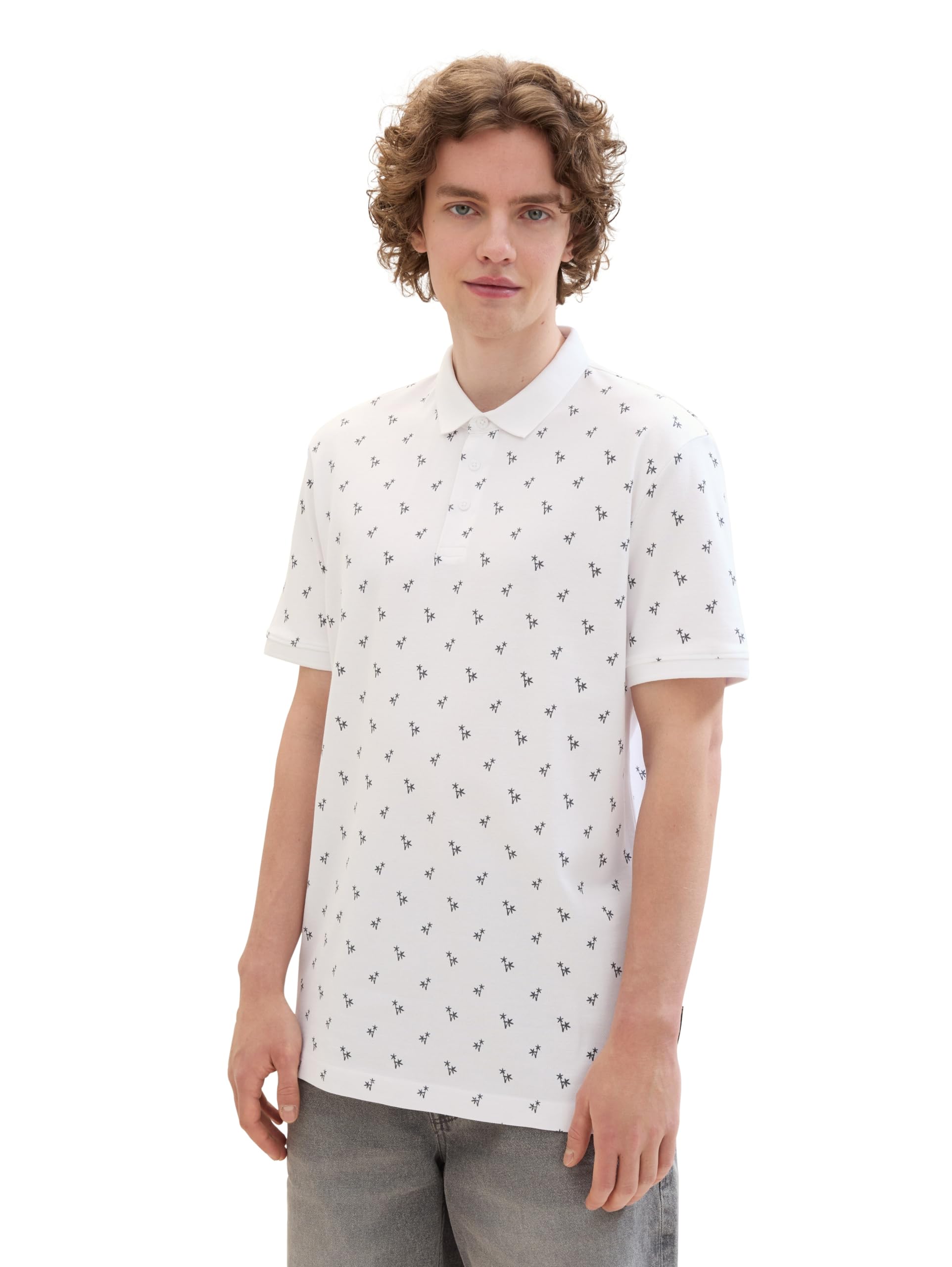tom-tailor-denim-herren-poloshirt-mit-palmen-muster image 7