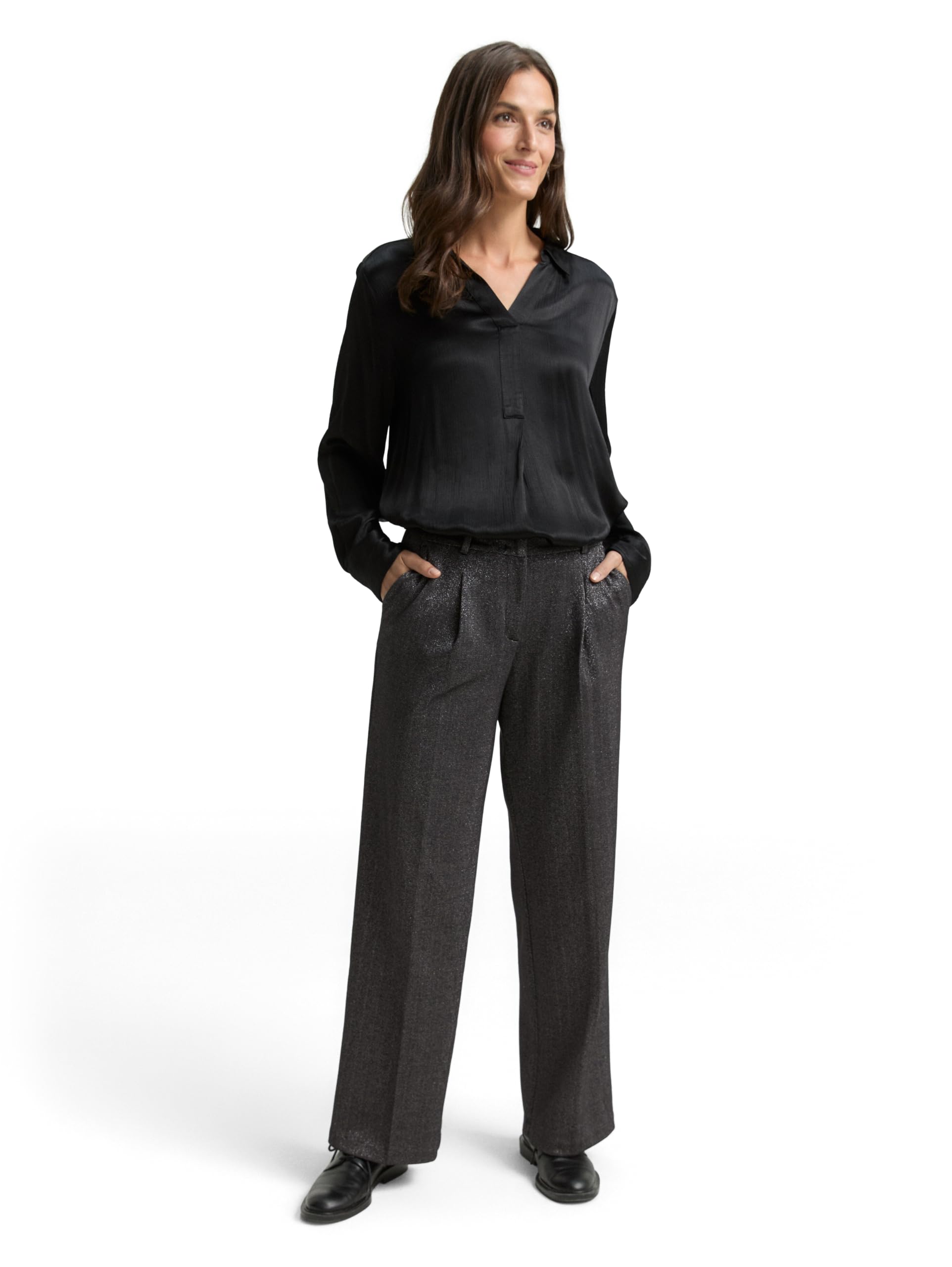 tom-tailor-damen-ttlea-wide-hose-mit-glitzer-effekt image 5