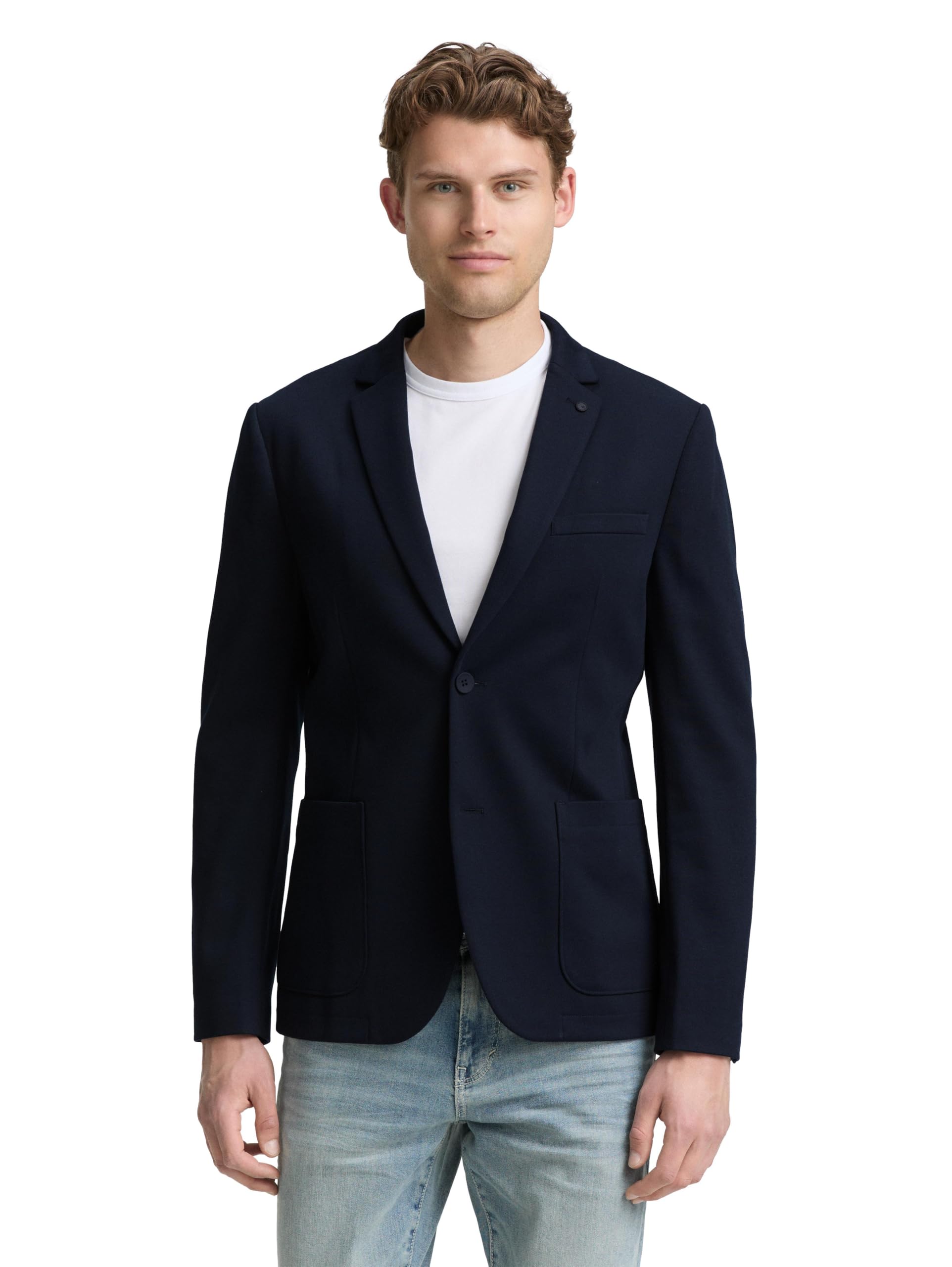 tom-tailor-herren-1047273-regular-fit-piqu-blazer-leichter-blazer-f-r-herren image 1