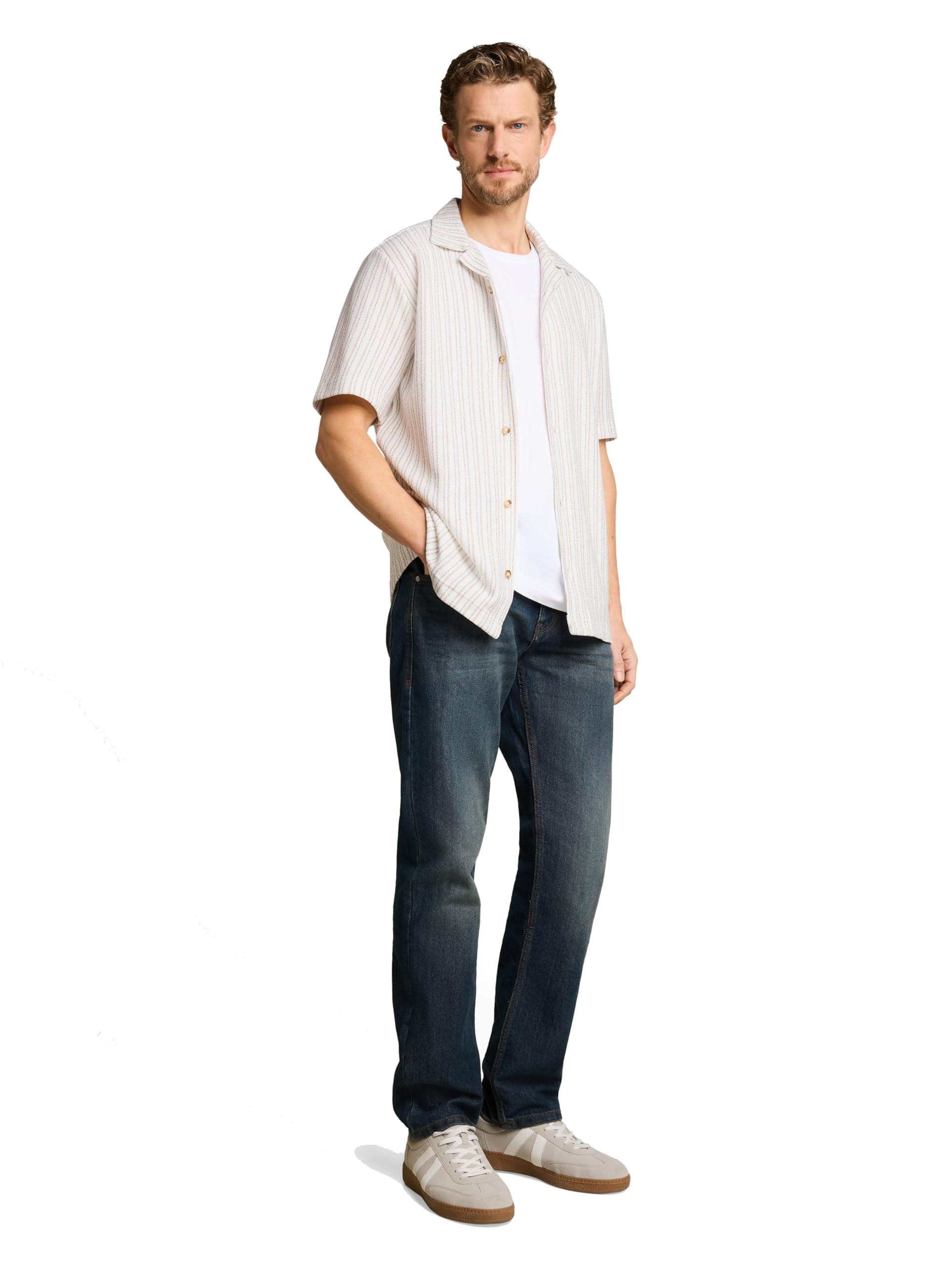 tom-tailor-herren-1051185-regular-fit-kurzarmhemd-mit-streifen image 2