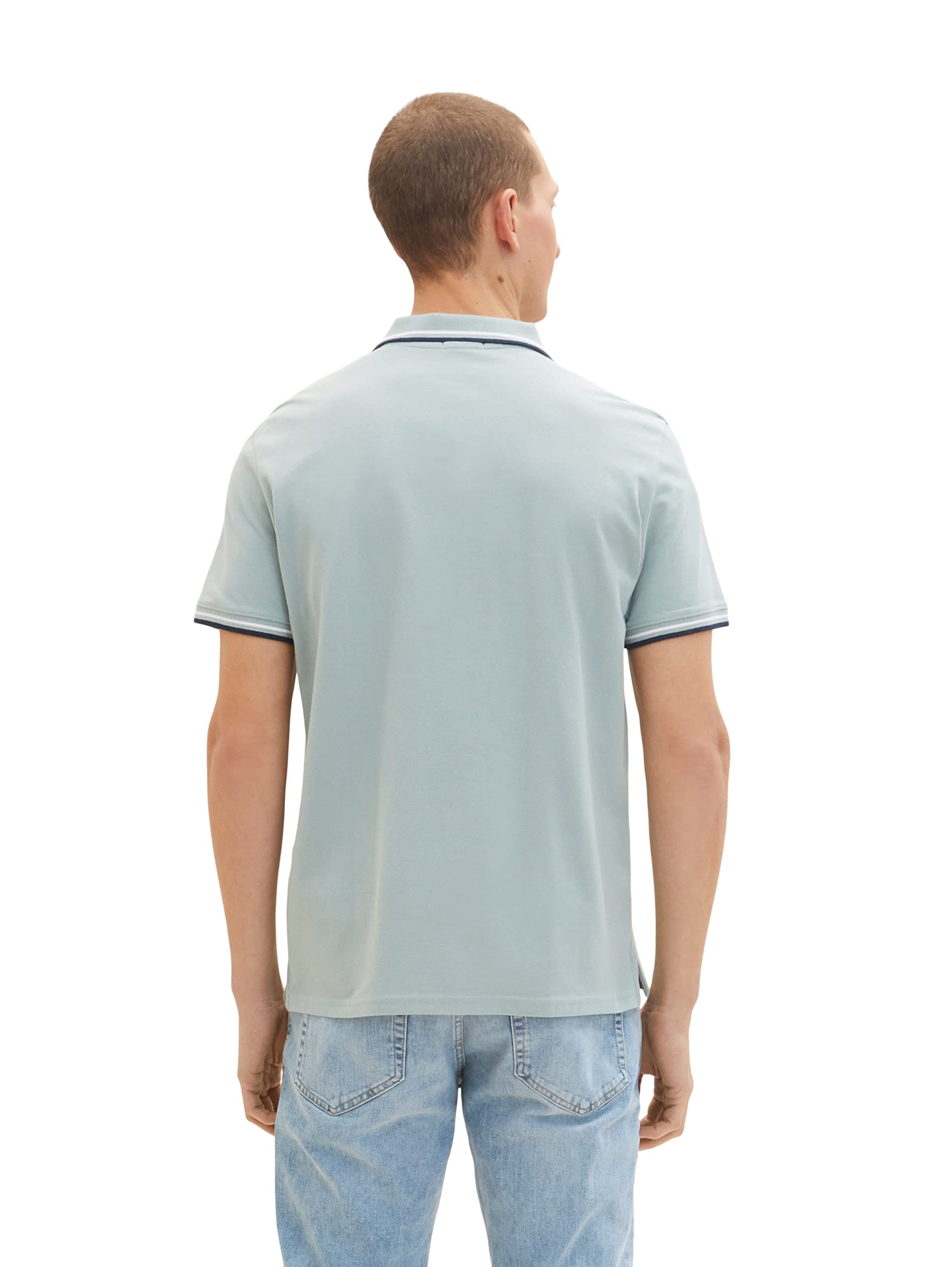 tom-tailor-herren-poloshirt-mit-logo-stickerei-regular-fit image 2
