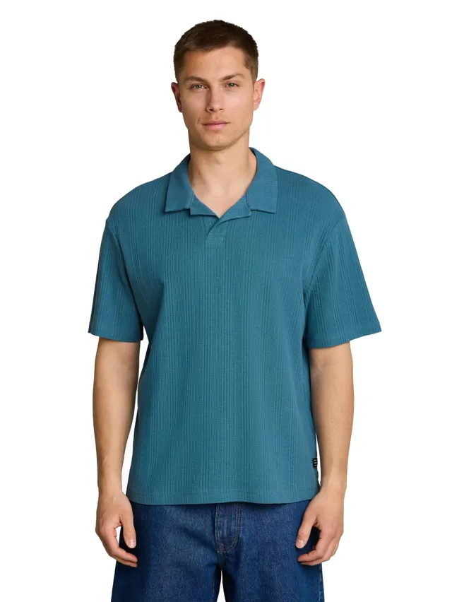 tom-tailor-denim-1051357-herren-relaxed-fit-poloshirt-mit-waffelstruktur image 1