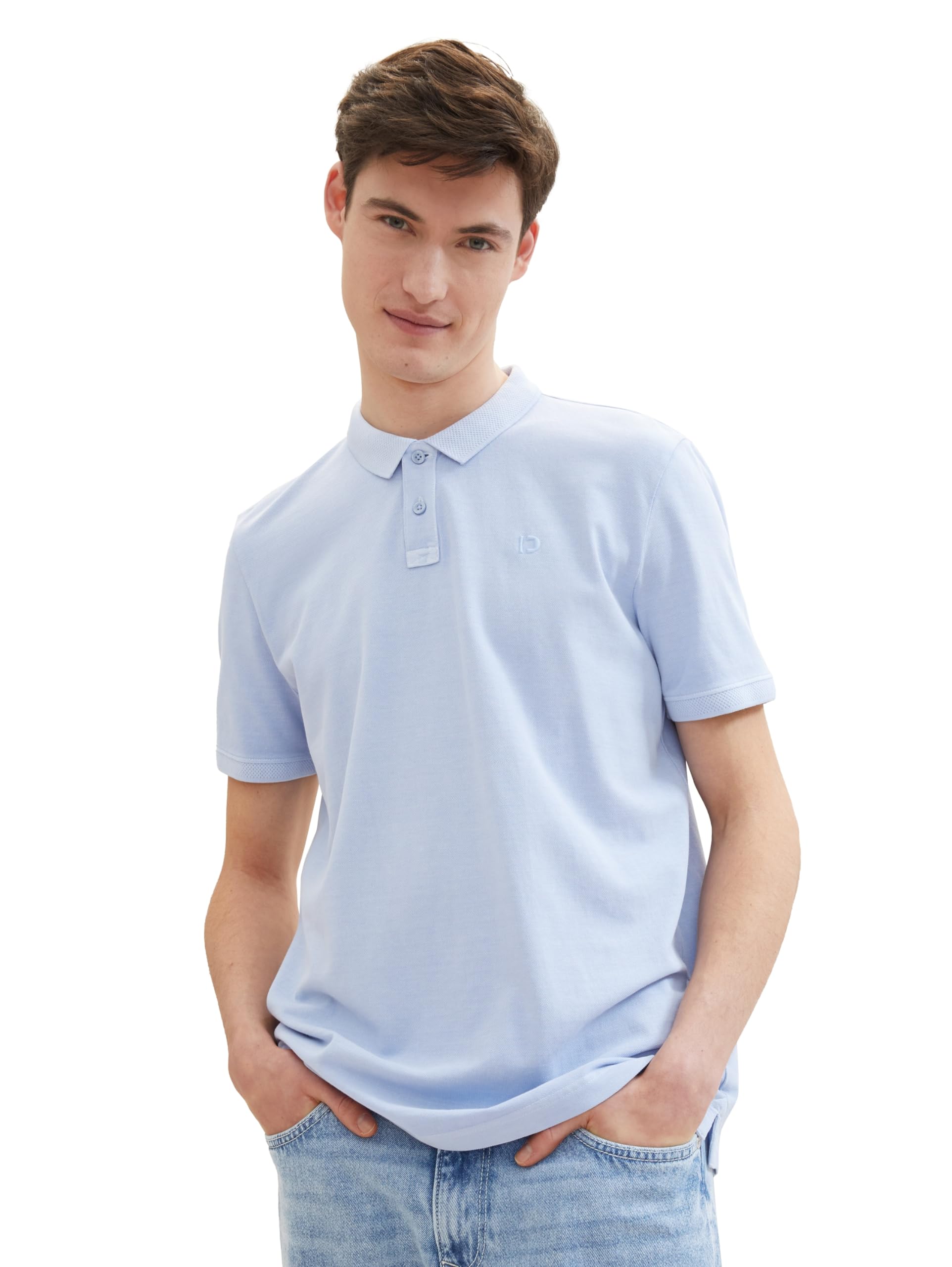 tom-tailor-denim-herren-poloshirt-im-washed-look-l-ssiges-freizeitshirt image 2