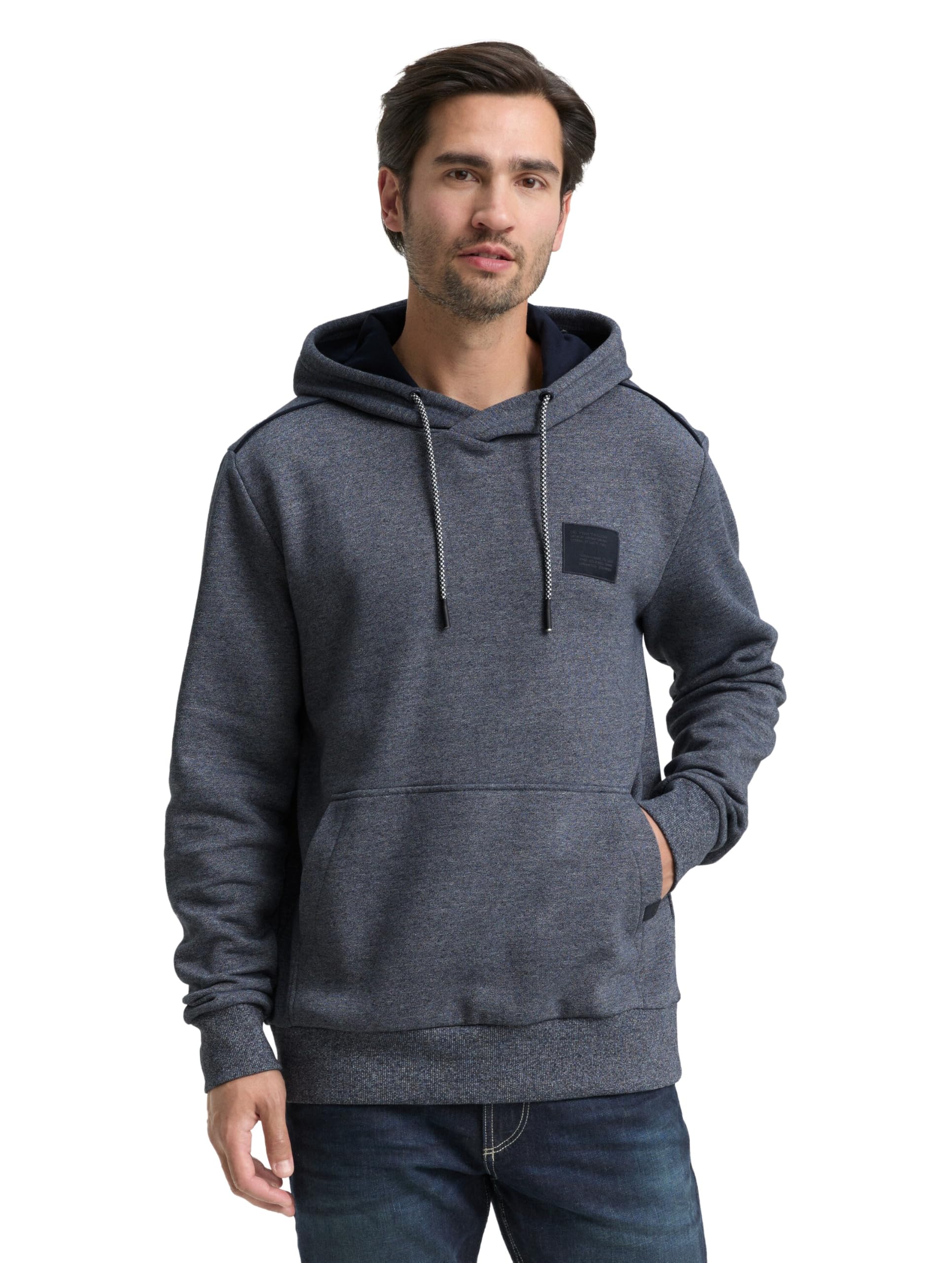 tom-tailor-1048592-herren-hoodie-sweatshirt-mit-logo-badge image 1
