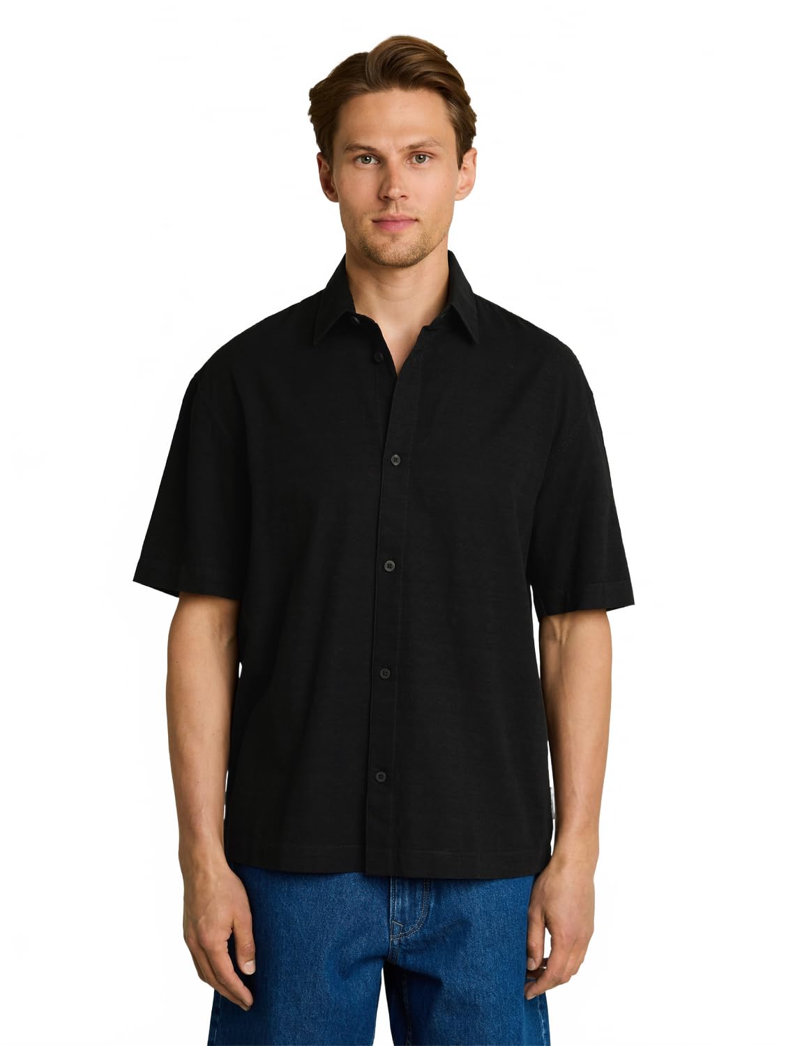 tom-tailor-denim-1050979-loose-fit-kurzarmhemd-aus-baumwolle-herren image 1