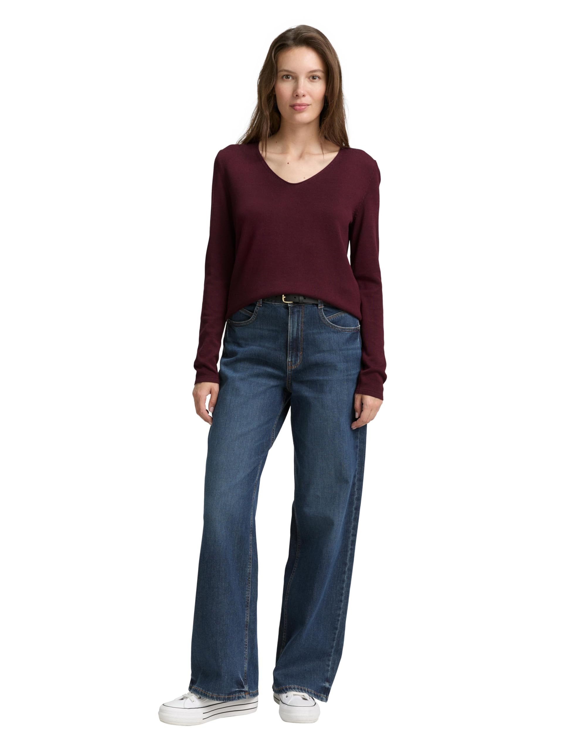 tom-tailor-damen-1012976-basic-strickpullover-mit-v-ausschnitt image 2
