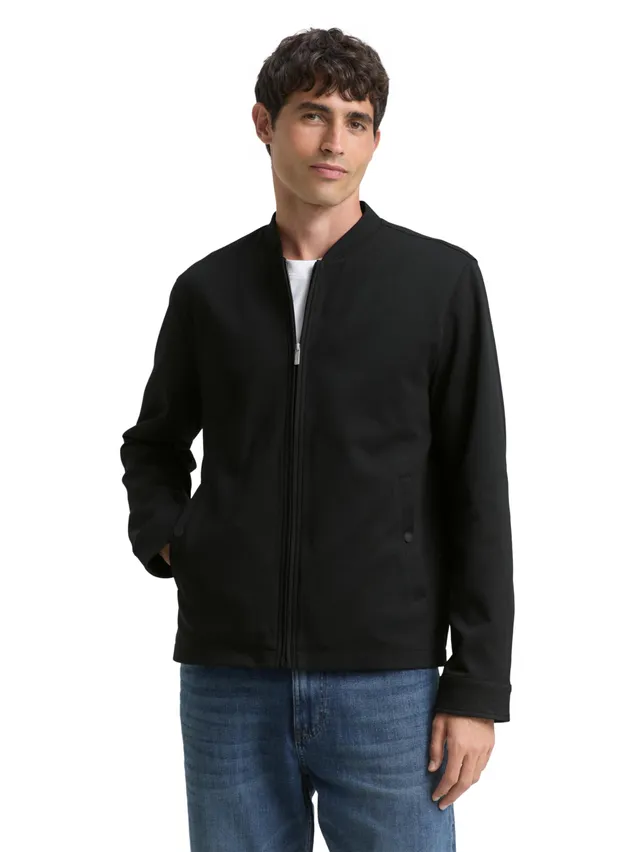 tom-tailor-herren-1047274-piqu-blouson-jacke-mit-bomberkragen image 1