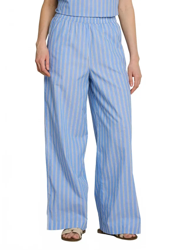 tom-tailor-denim-1051406-damen-wide-leg-hose-mit-streifenmuster image 1