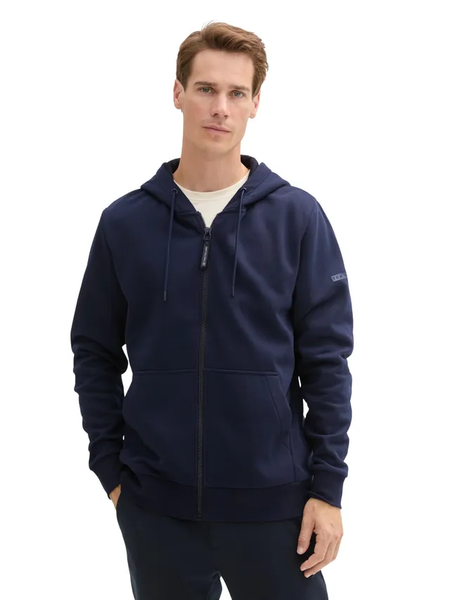 tom-tailor-herren-hoodie-sweatjacke-mit-k-ngurutasche image 1