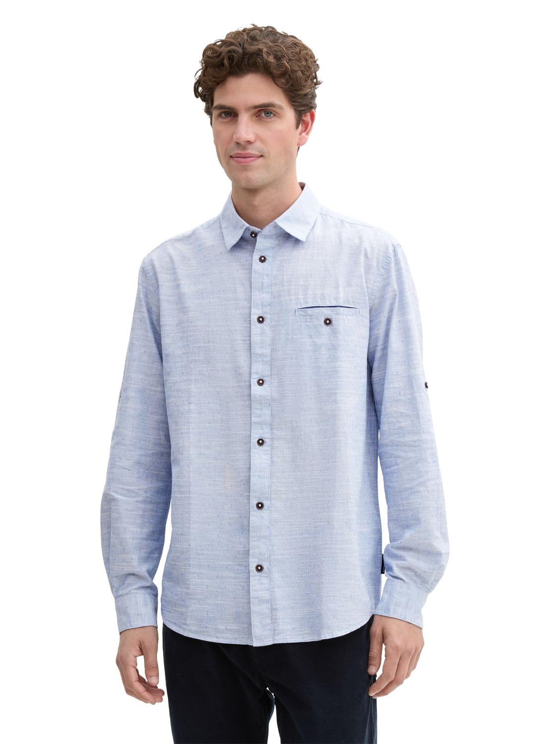 tom-tailor-herren-langarm-hemd-structured-slubyarn-regular-fit image 4