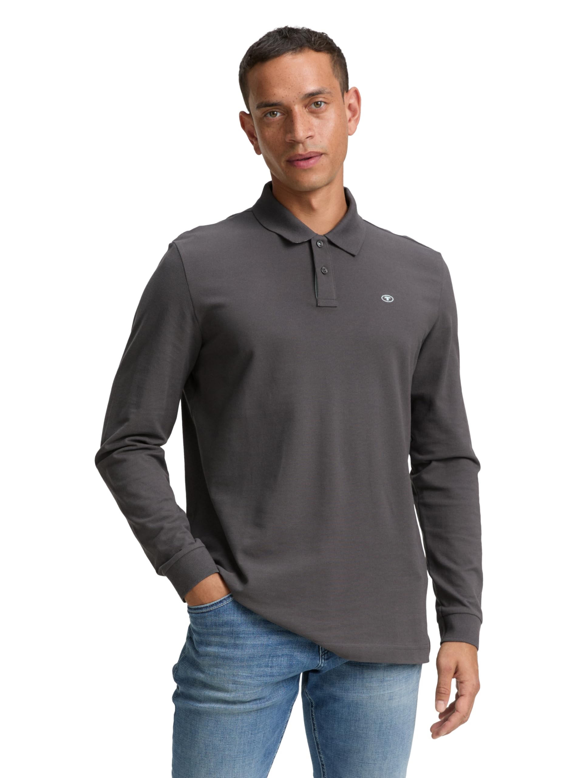 tom-tailor-herren-longsleeve-basic-piqu-poloshirt image 1