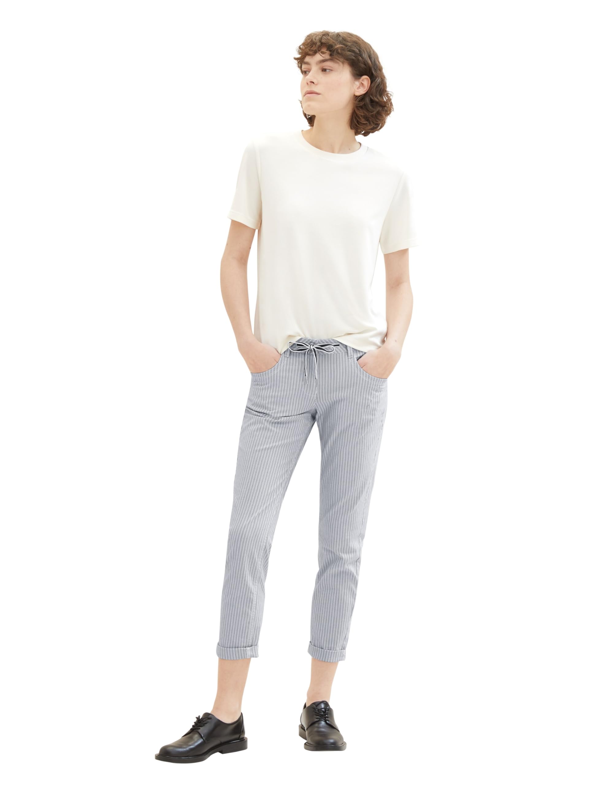 tom-tailor-damen-hose-tapered-relaxed-mit-kordelzug-und-streifen image 6
