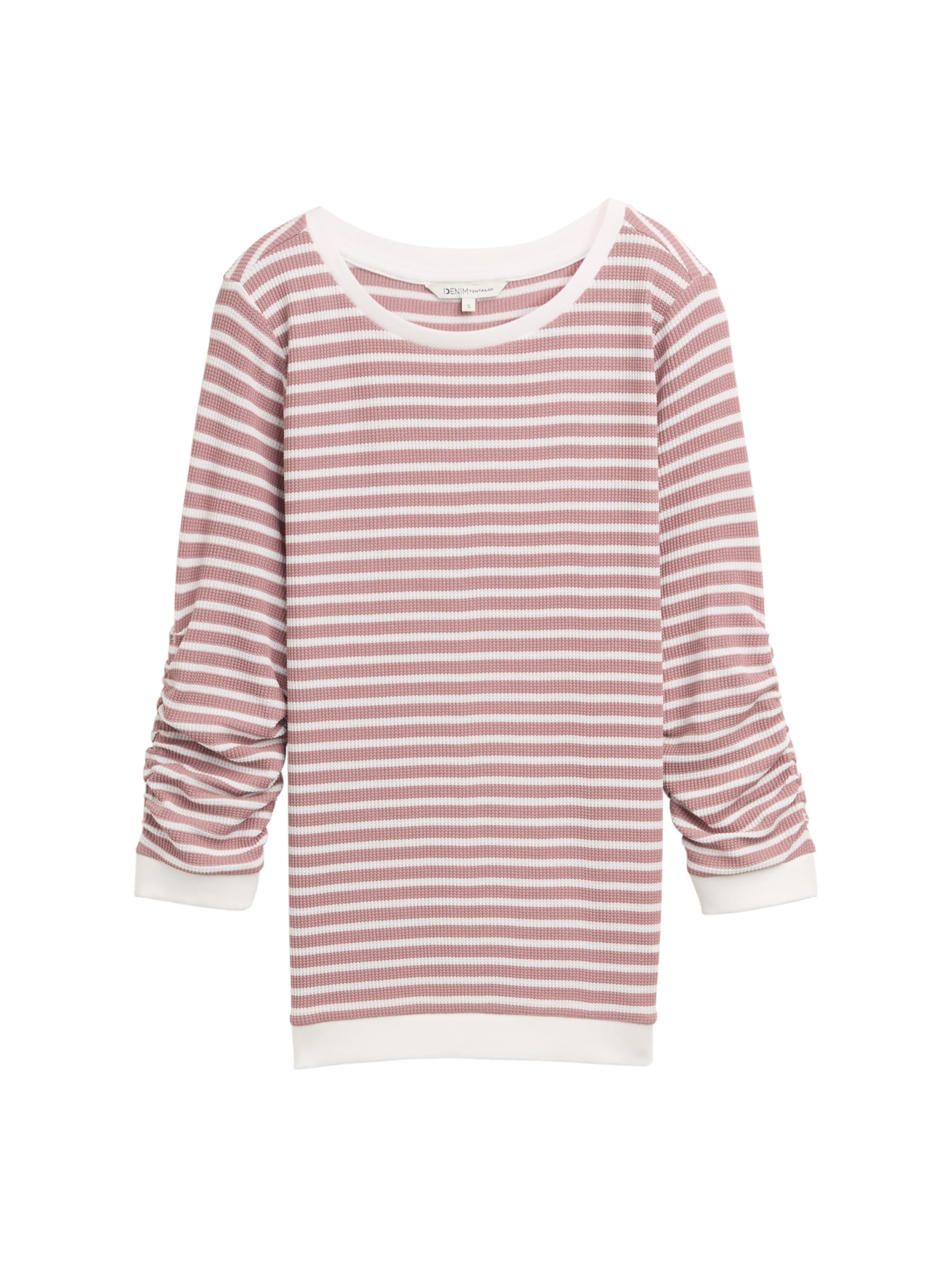 tom-tailor-denim-damen-1044659-basic-sweatshirt-mit-raffungen-sweatshirt-f-r-dam image 1