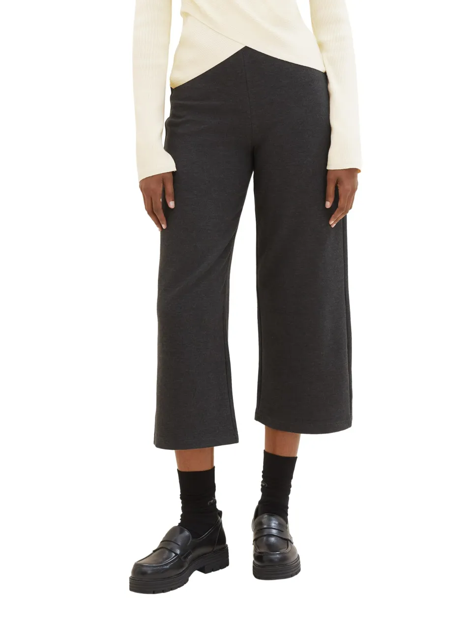 tom-tailor-denim-damen-basic-culotte-mit-rippstruktur image 1