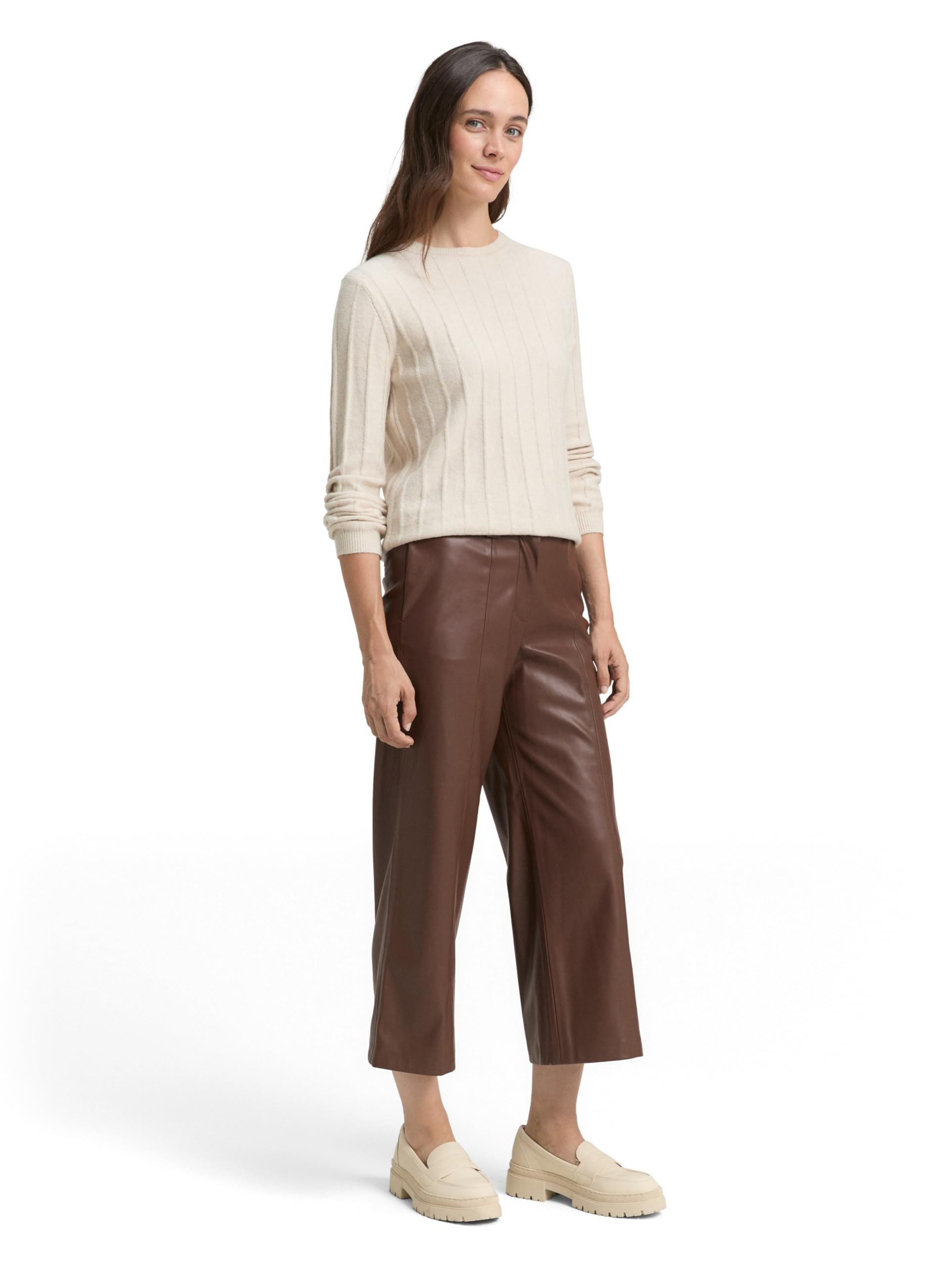 tom-tailor-damen-culotte-hose-in-lederoptik image 5