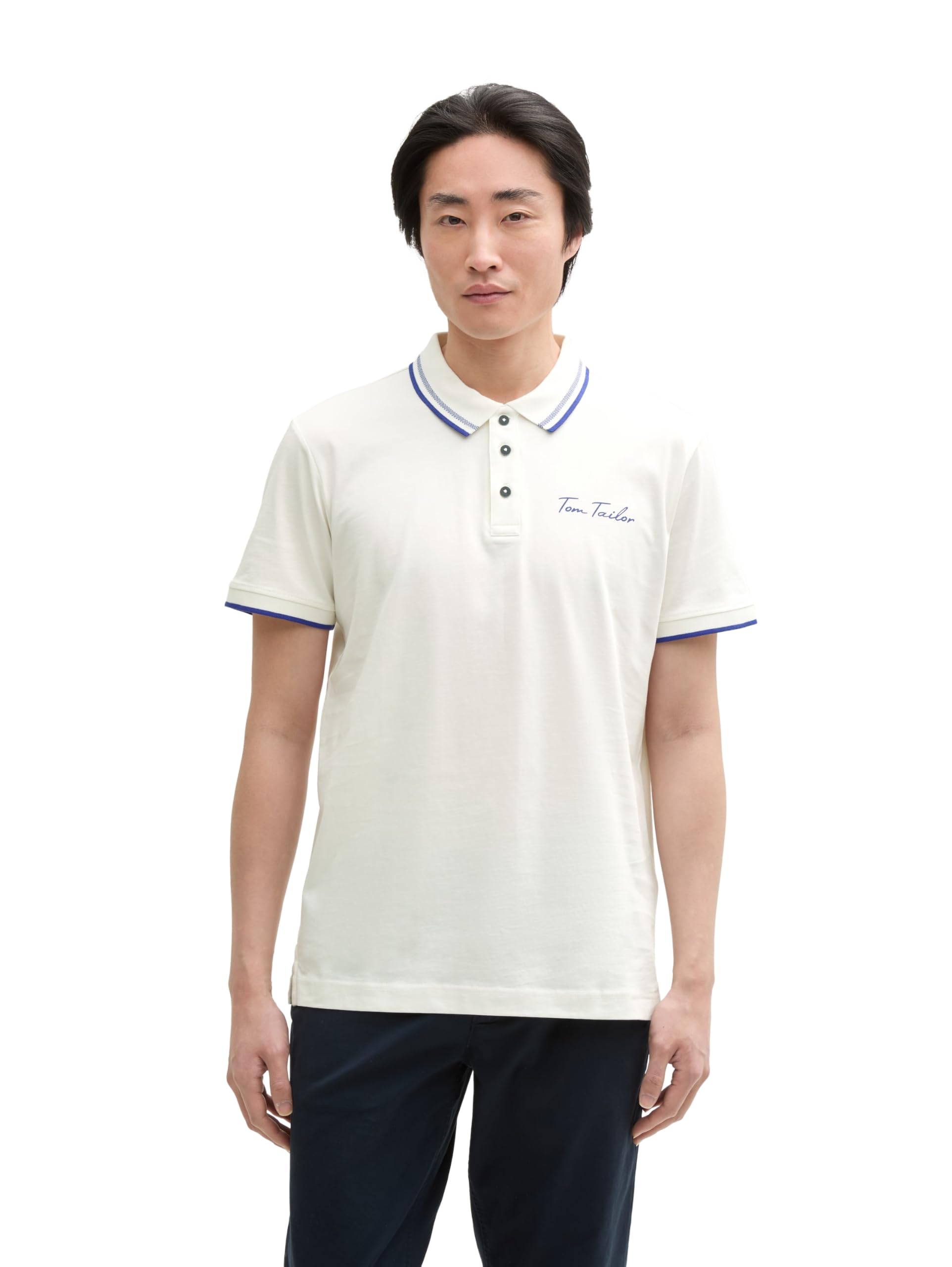 tom-tailor-herren-poloshirt-mit-logo-print-aus-baumwolle image 7