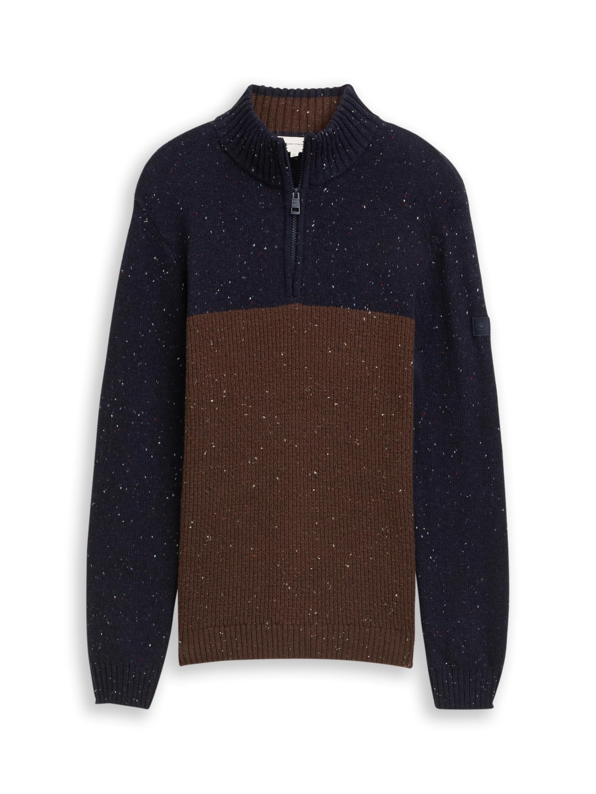 tom-tailor-herren-troyer-strickpullover-mit-strukturmix image 4