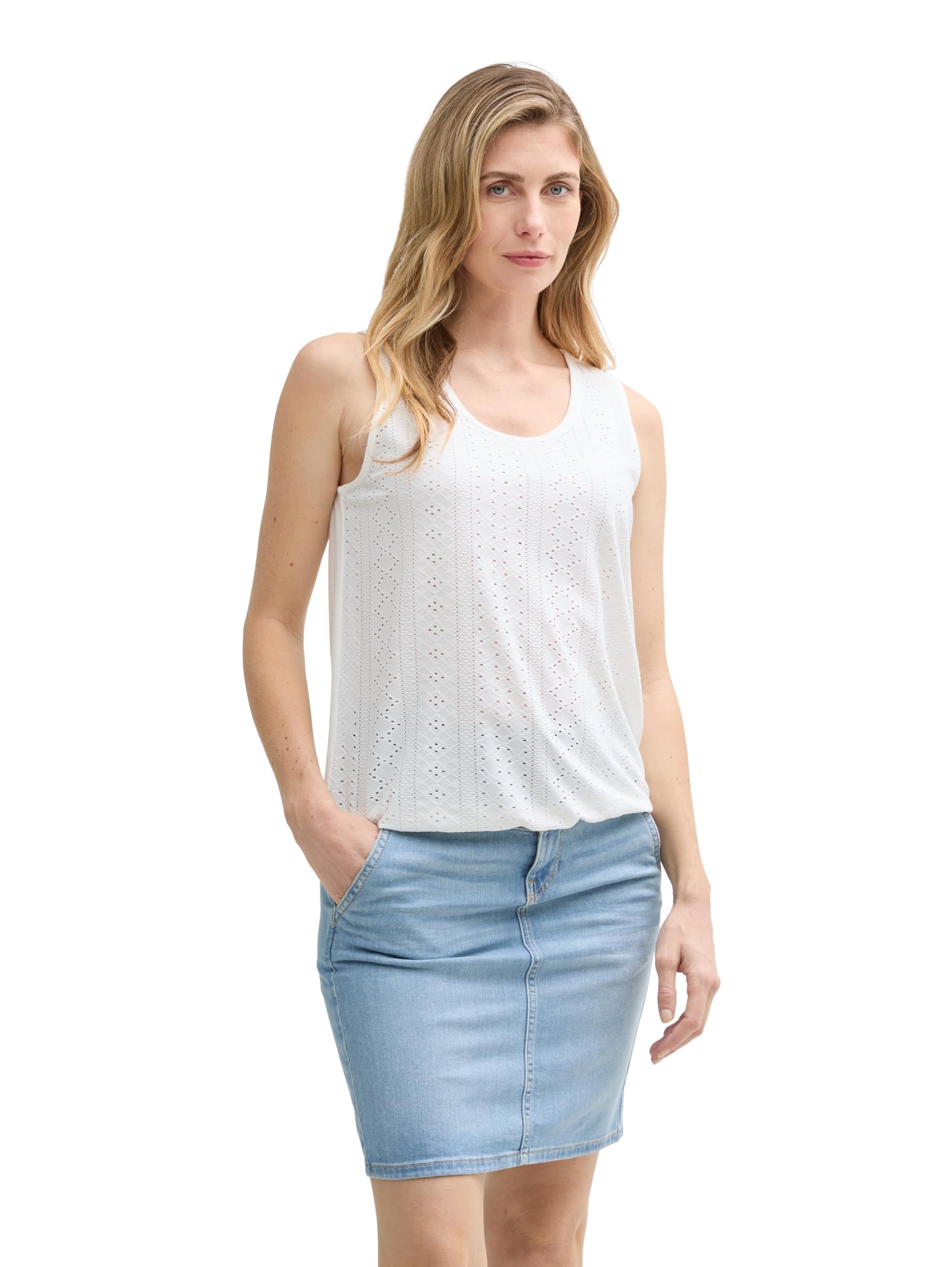 tom-tailor-damen-ajour-top-im-material-mix image 7