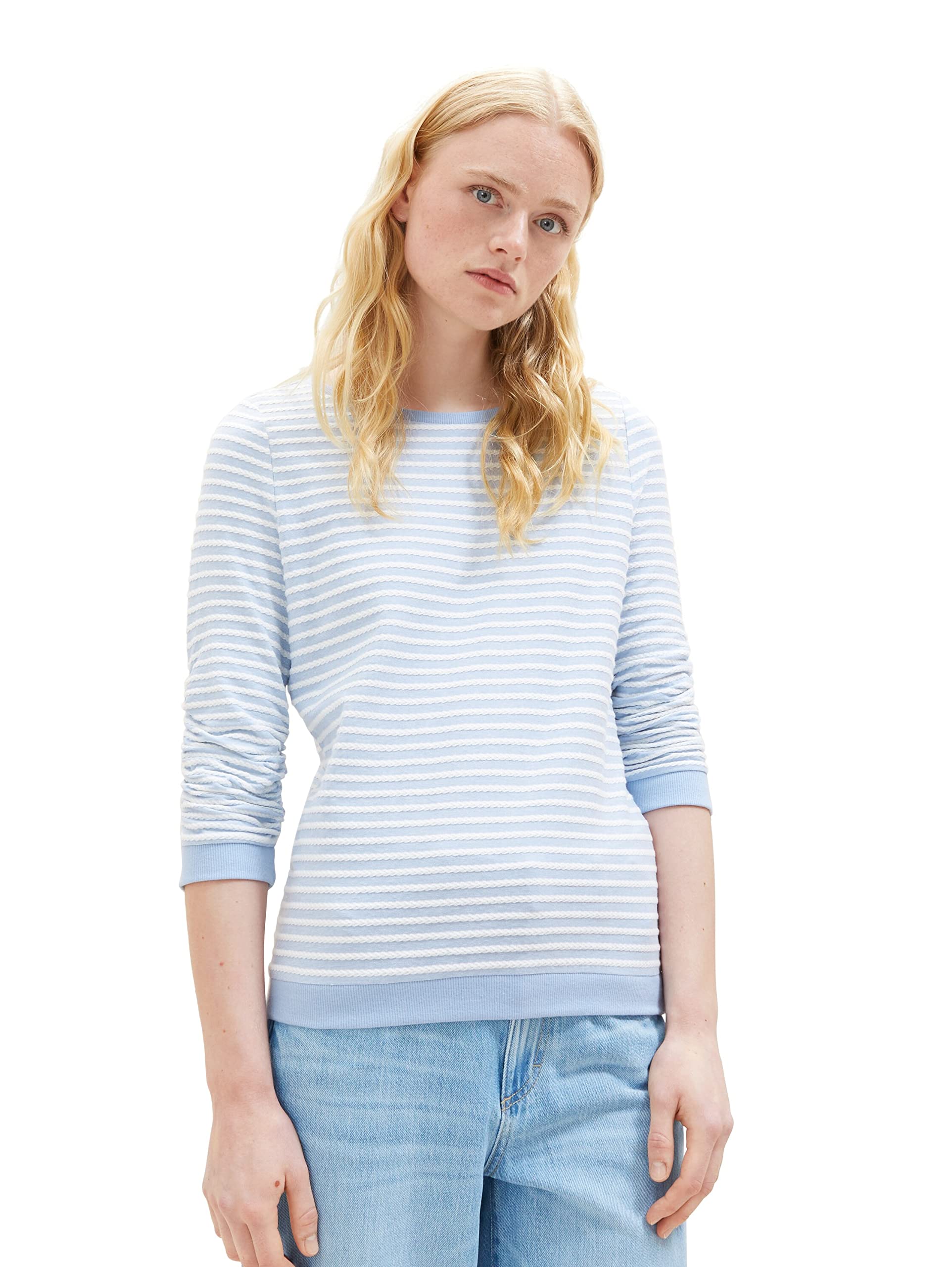 tom-tailor-denim-damen-sweatshirt-mit-raffarm image 8