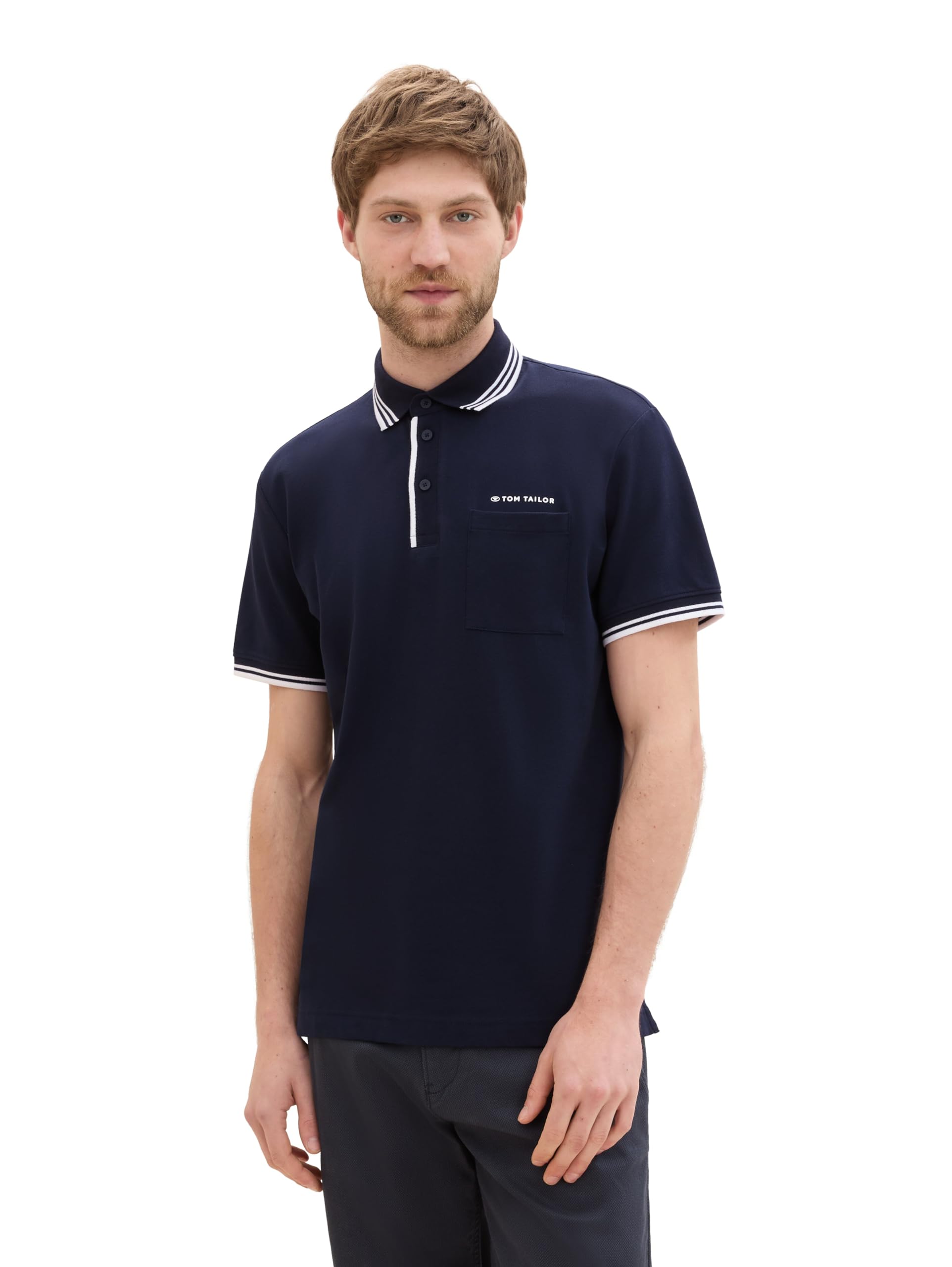 tom-tailor-herren-basic-piqu-poloshirt-mit-farbigen-details image 1