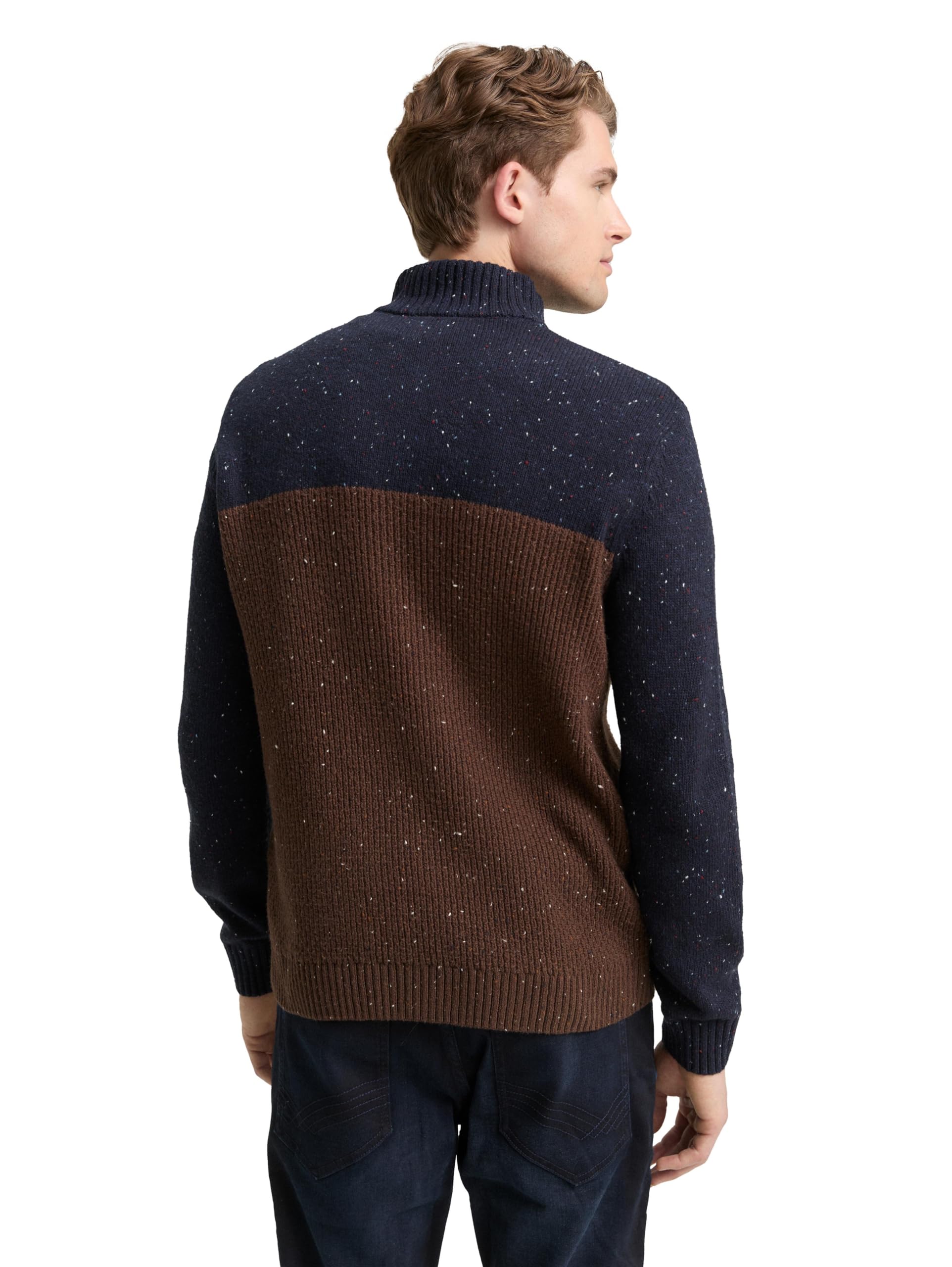 tom-tailor-herren-troyer-strickpullover-mit-strukturmix image 2