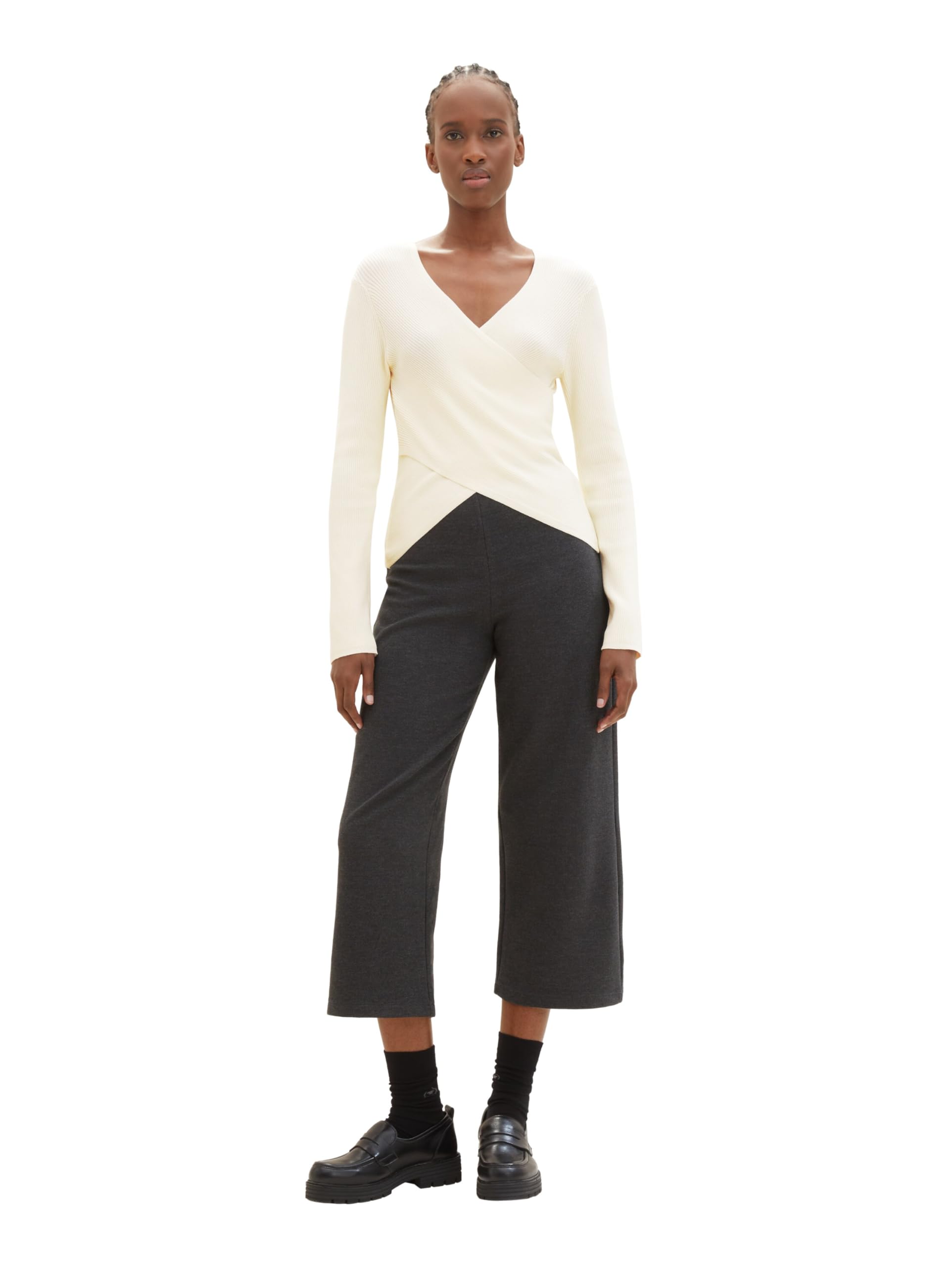 tom-tailor-denim-damen-basic-culotte-mit-rippstruktur image 2