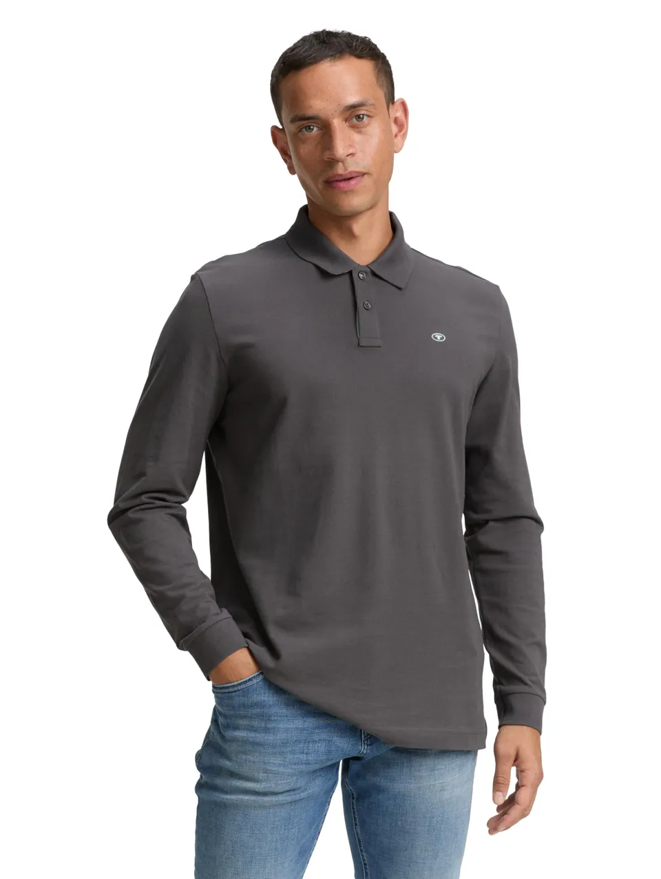 tom-tailor-herren-longsleeve-basic-piqu-poloshirt image 1