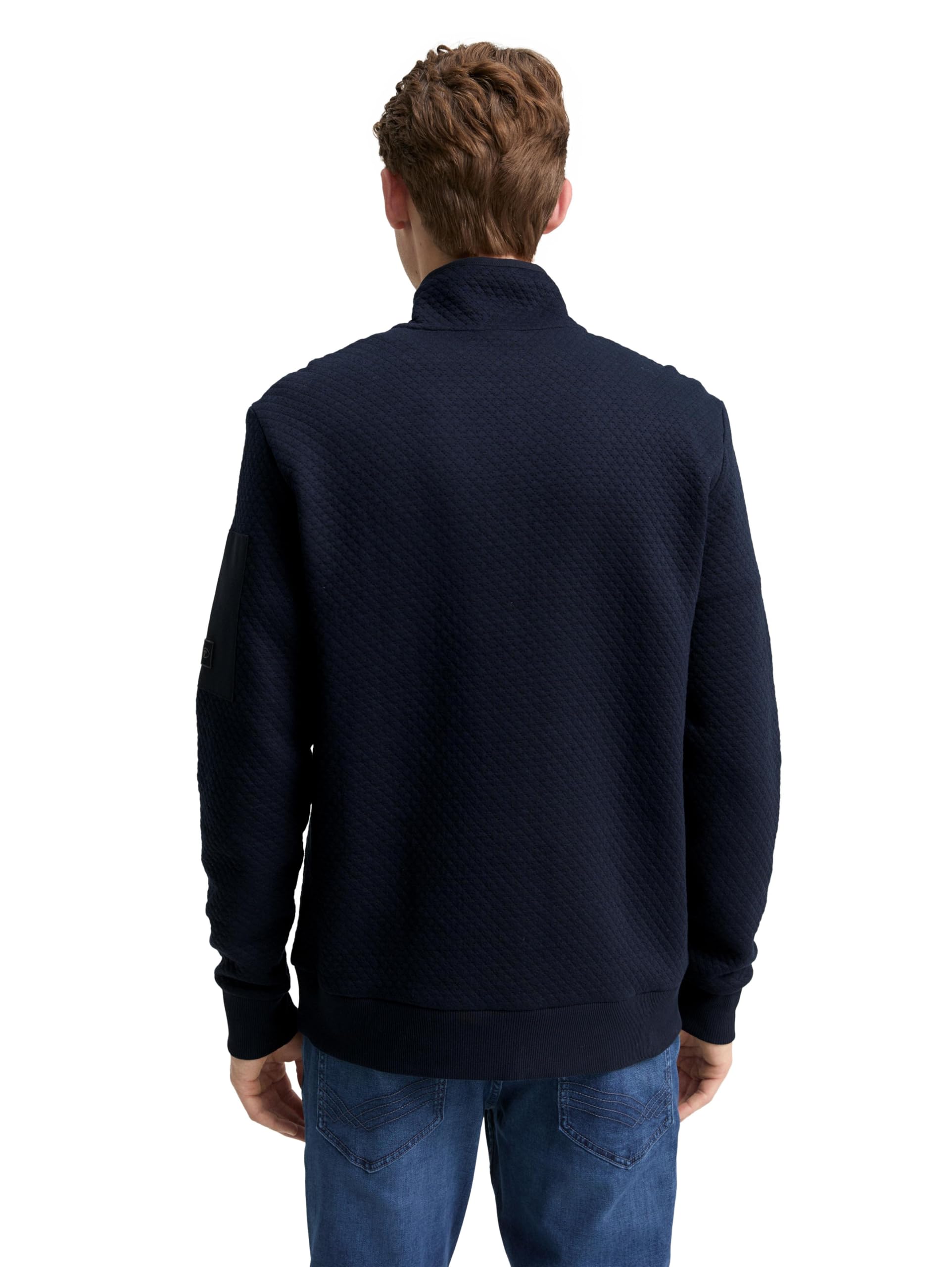 tom-tailor-herren-troyer-sweatshirt-mit-rmeltasche image 2