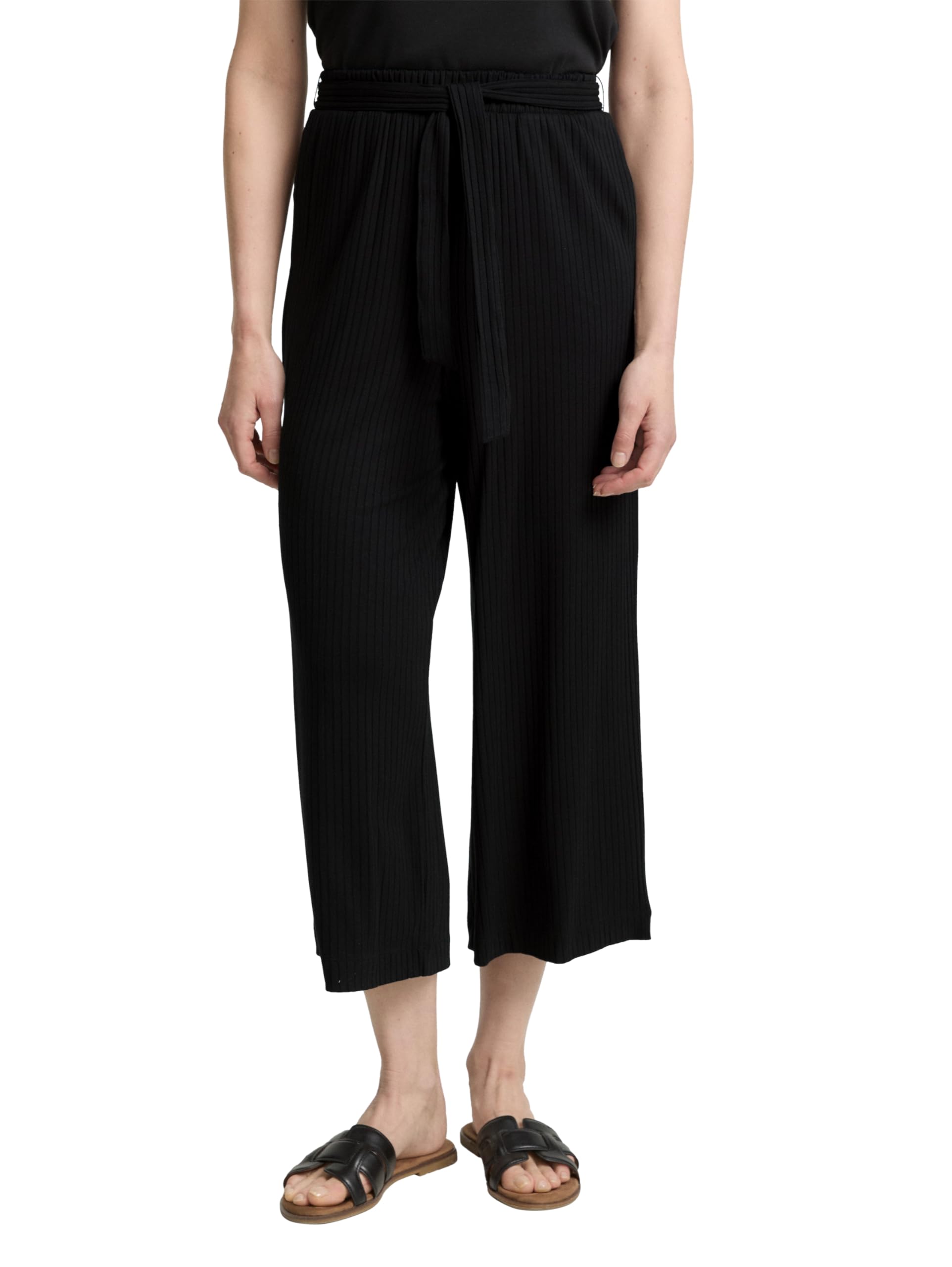 tom-tailor-damen-culotte-jersey-hose-weit-geschnitten-elastischer-jersey-hoher-t image 1