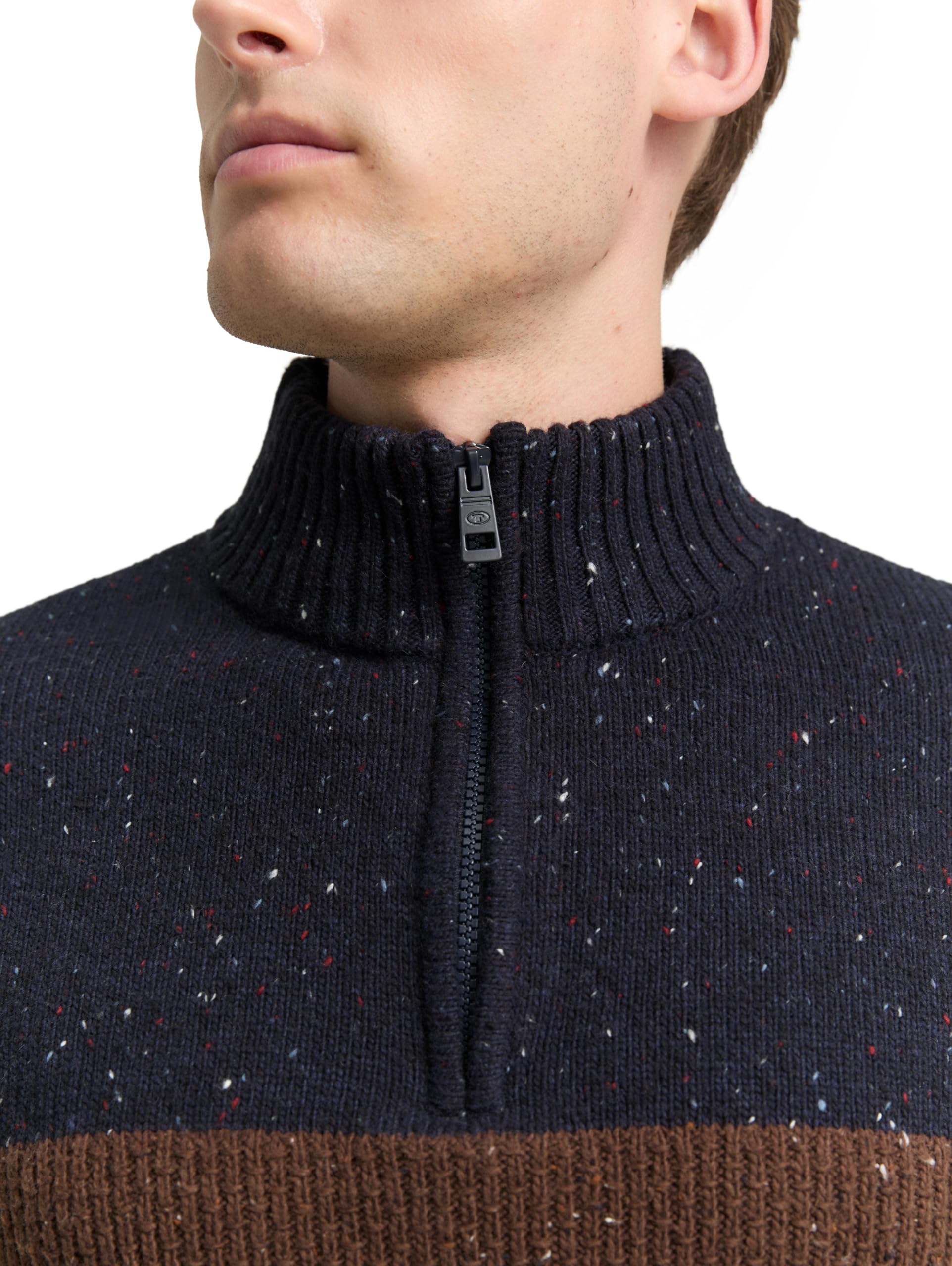 tom-tailor-herren-troyer-strickpullover-mit-strukturmix image 6