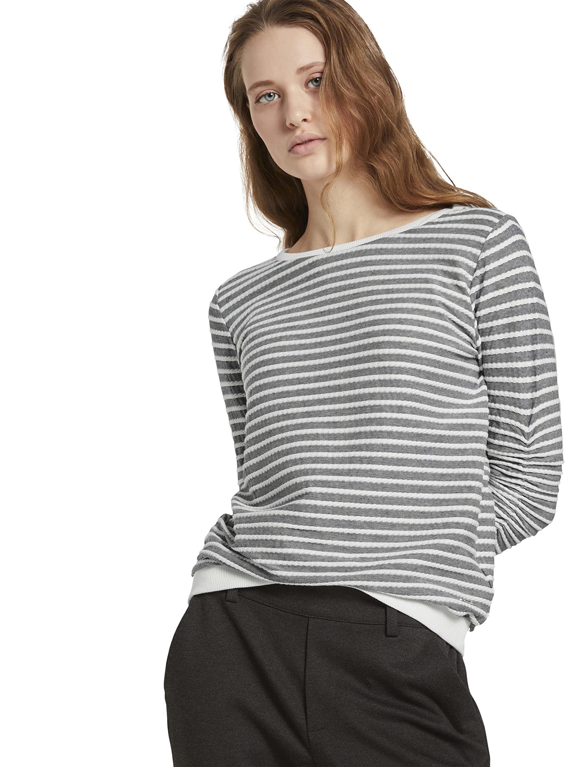 tom-tailor-denim-damen-sweatshirt-mit-raffarm image 5