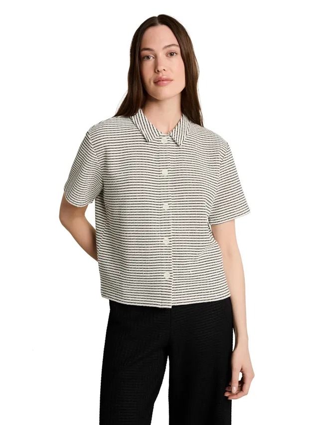 tom-tailor-denim-damen-boxy-fit-t-shirt-1051435-mit-streifen image 1