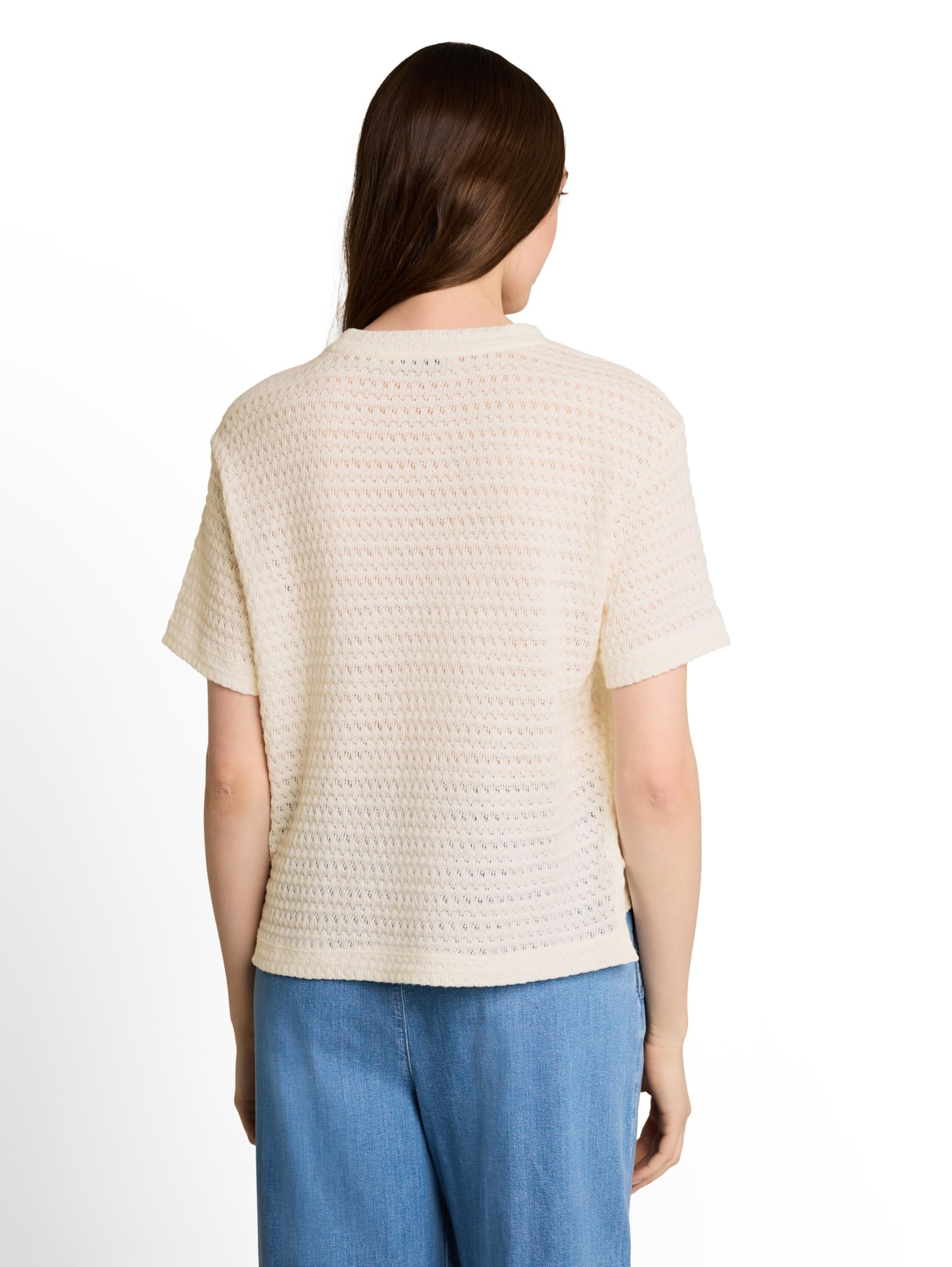 tom-tailor-denim-damen-loose-fit-t-shirt-1051433-aus-jacquard image 4