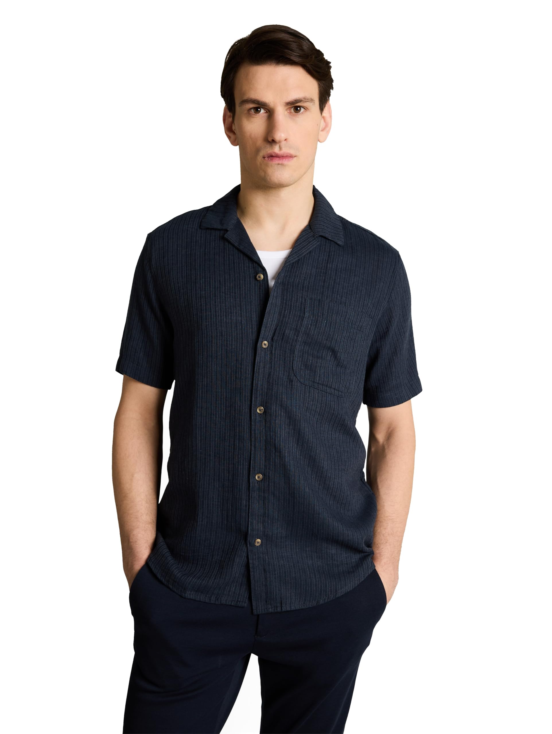 tom-tailor-regular-fit-hemd-mit-leinen-herren image 7