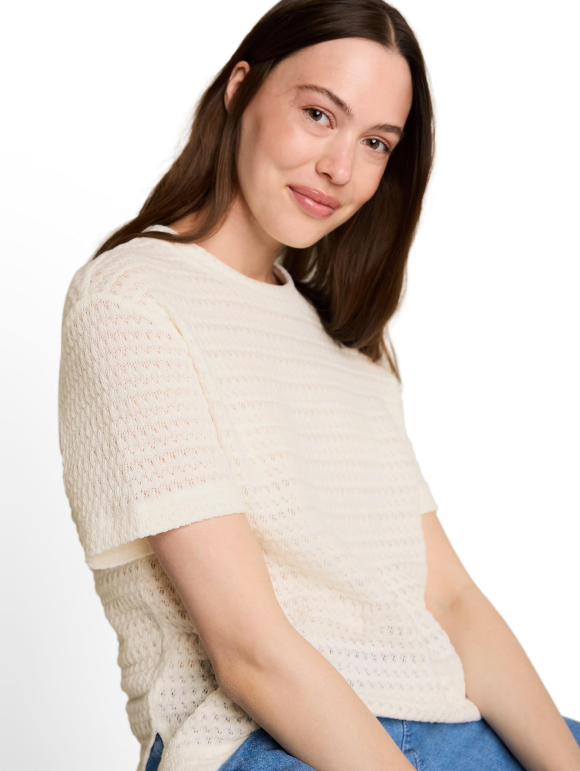 tom-tailor-denim-damen-loose-fit-t-shirt-1051433-aus-jacquard image 6