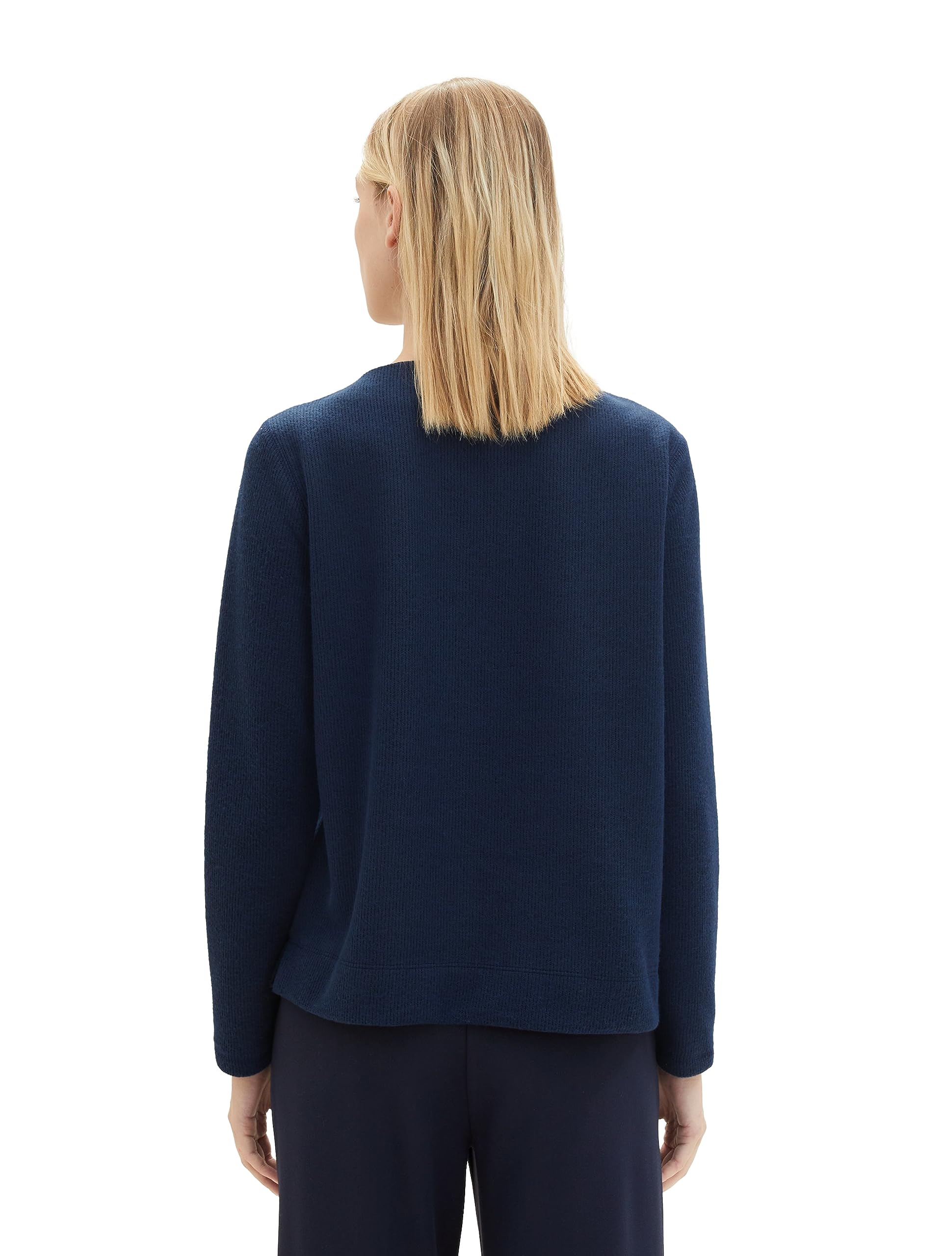tom-tailor-damen-sweatshirt-mit-rippstruktur-1039278-bequemer-pullover image 3