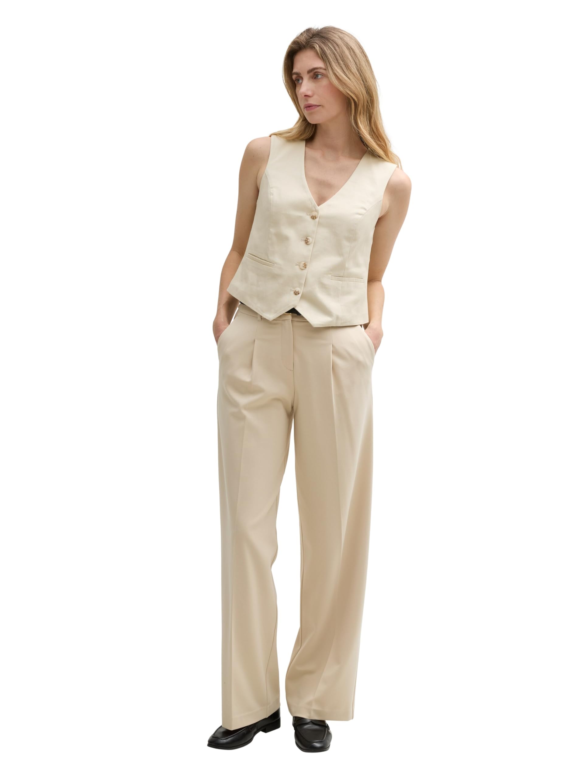 tom-tailor-damen-slim-fit-anzugweste-aus-twill-tailliert-vielseitig-kombinierbar image 4