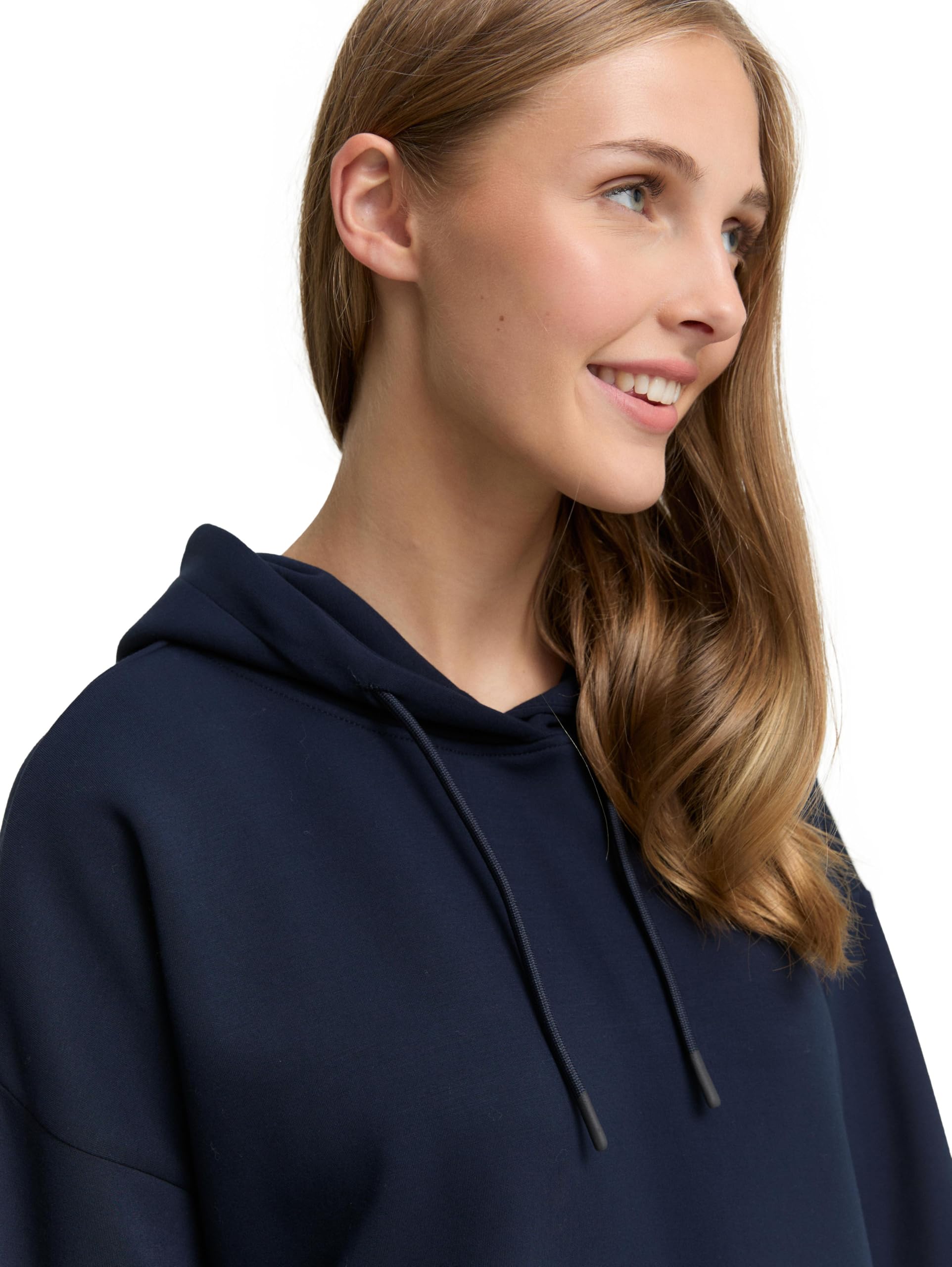 tom-tailor-denim-damen-loose-fit-scuba-hoodie-sweatshirt image 4