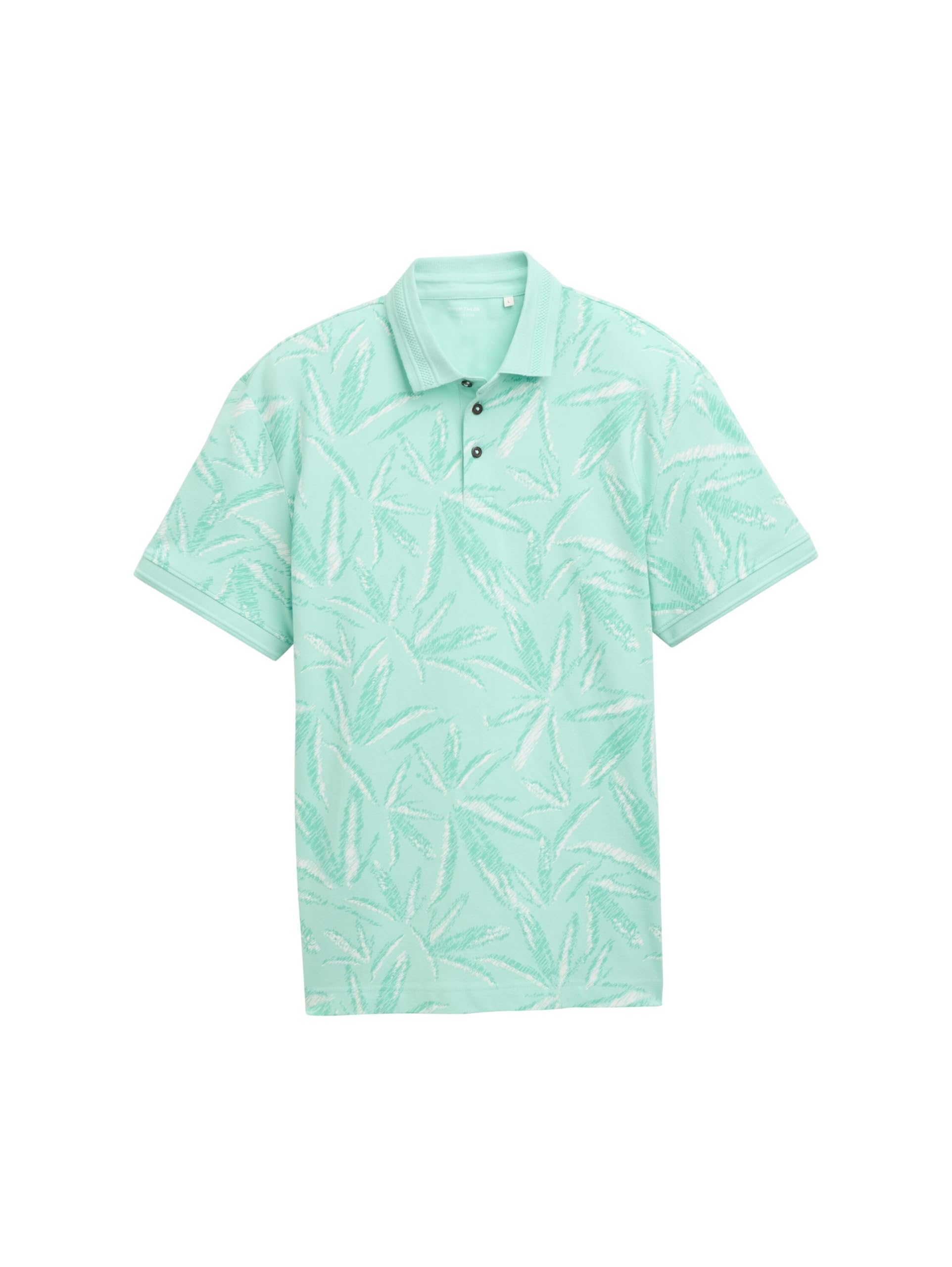 tom-tailor-herren-piqu-poloshirt-mit-palmen-print image 4