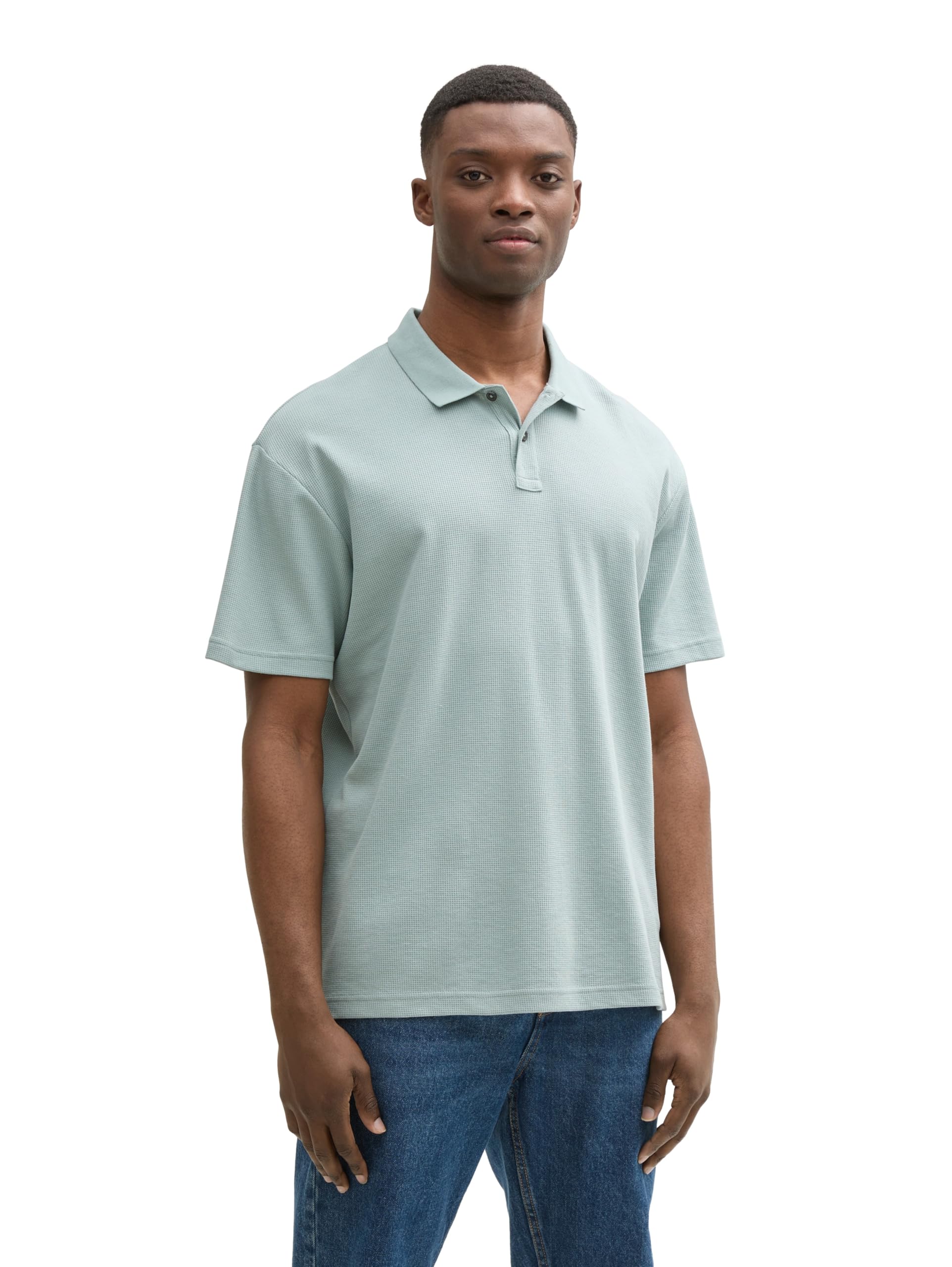 tom-tailor-denim-herren-relaxed-fit-poloshirt-mit-waffelstruktur image 7