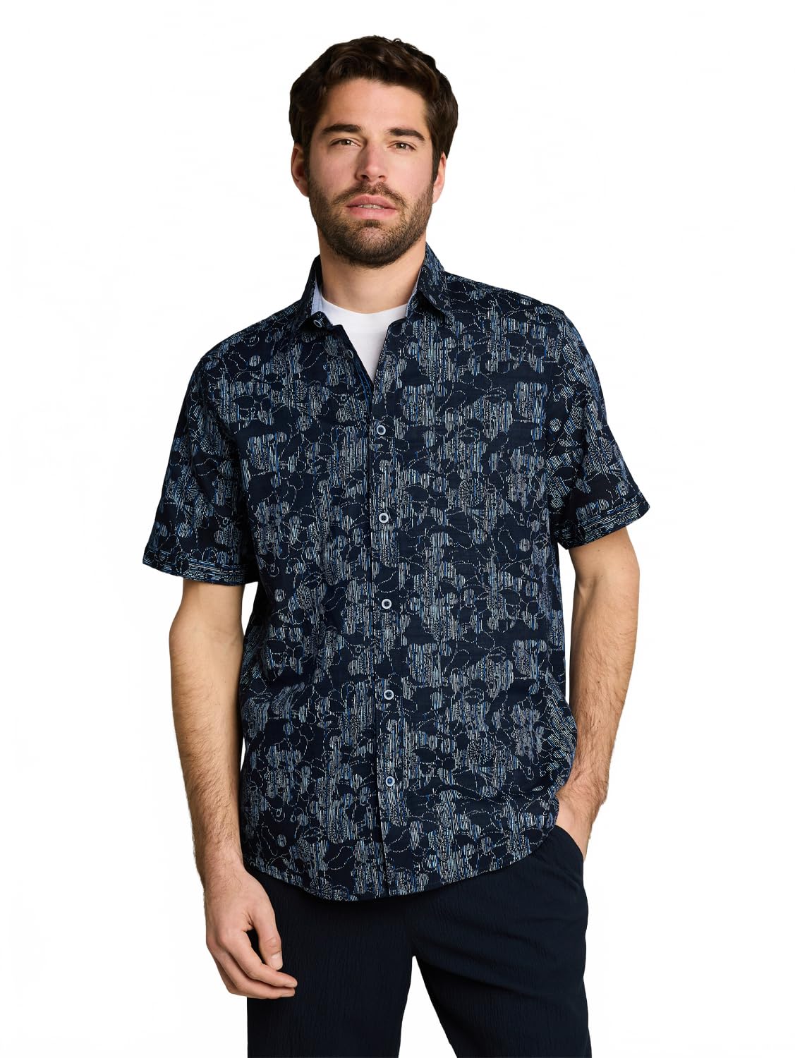 tom-tailor-herren-1050944-regular-fit-kurzarmhemd-mit-muster image 5